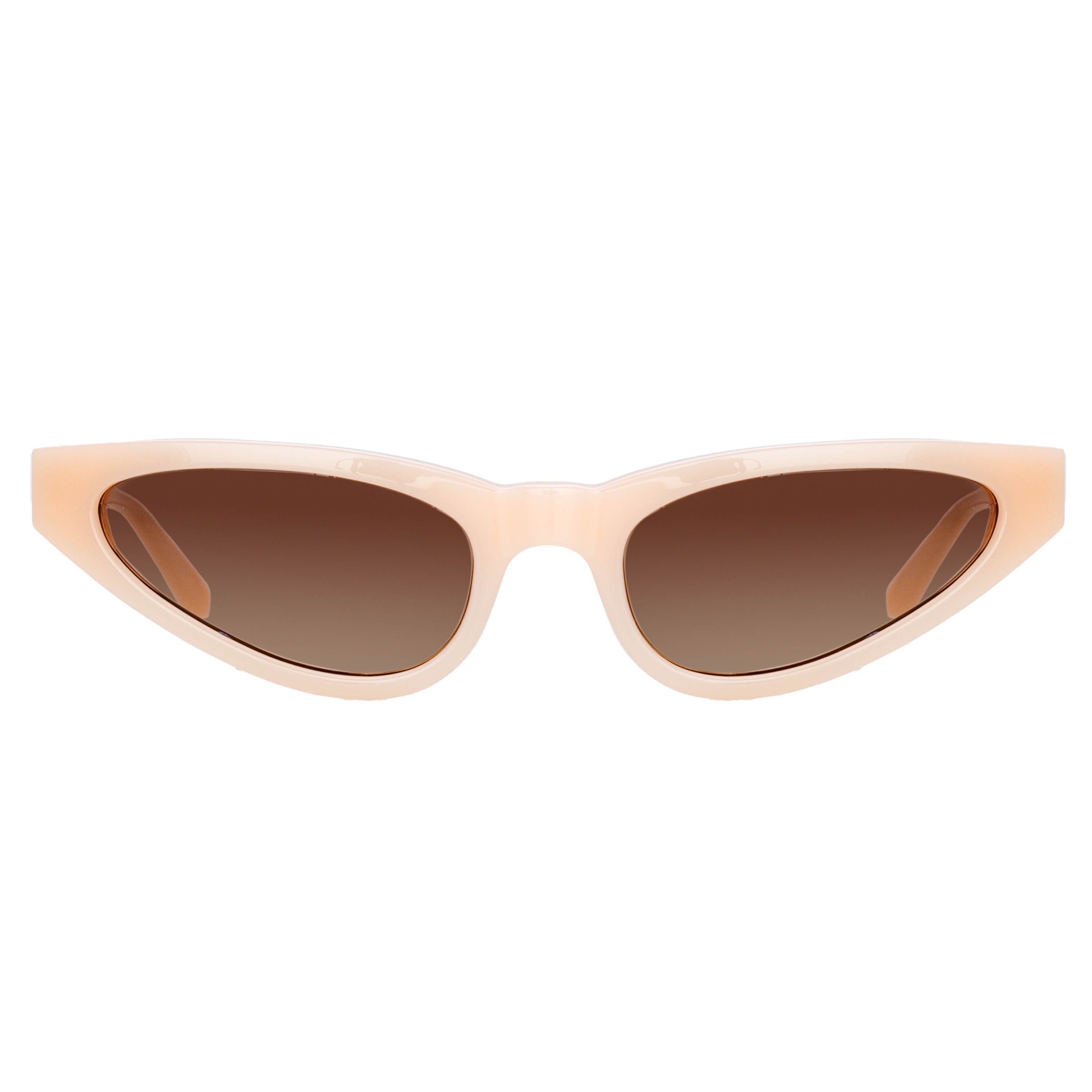 Slim Cat Eye Sunglasses in Peach