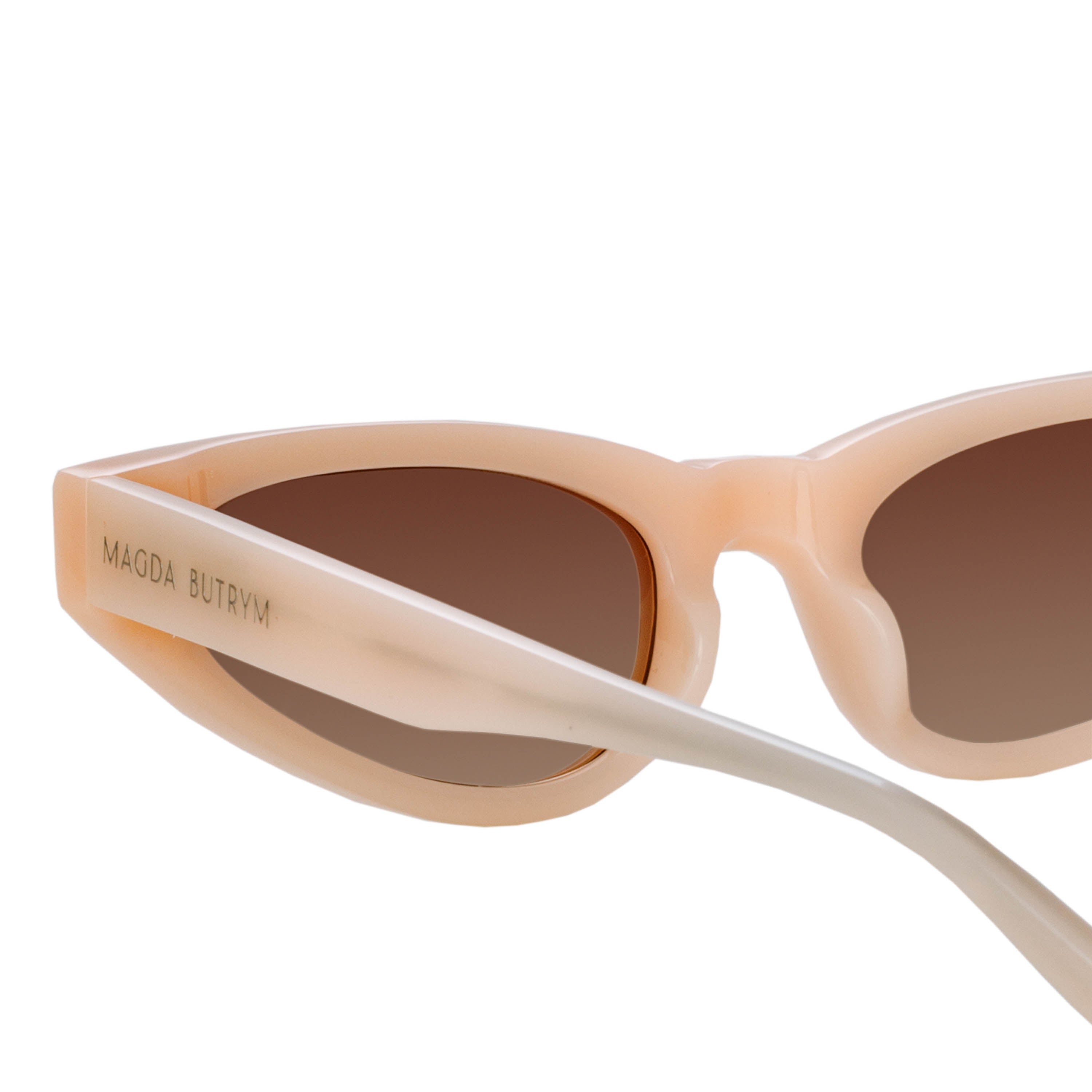 Slim Cat Eye Sunglasses in Peach