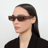 Magda Butrym Rectangular Sunglasses in Brown