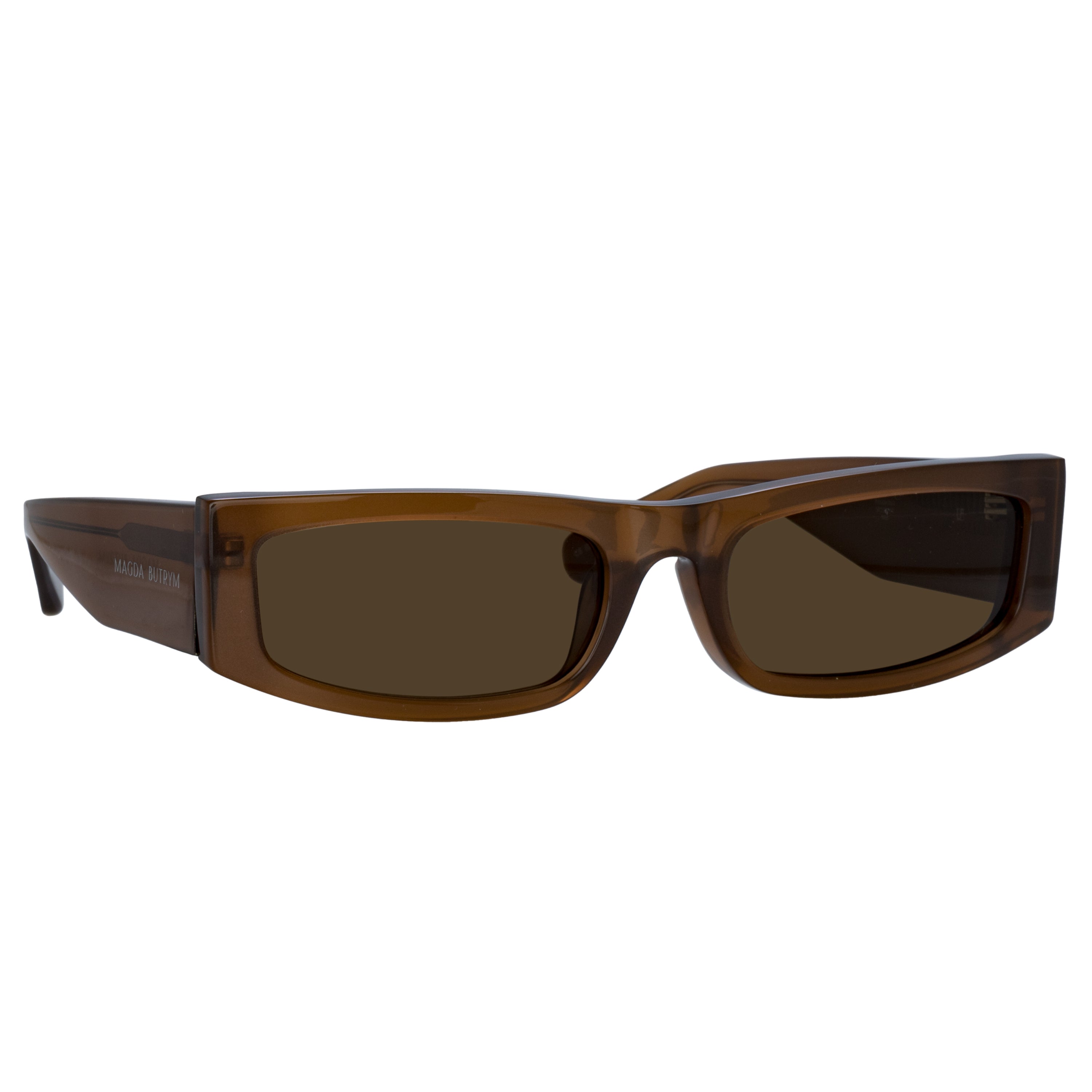 Rectangular Sunglasses in Brown