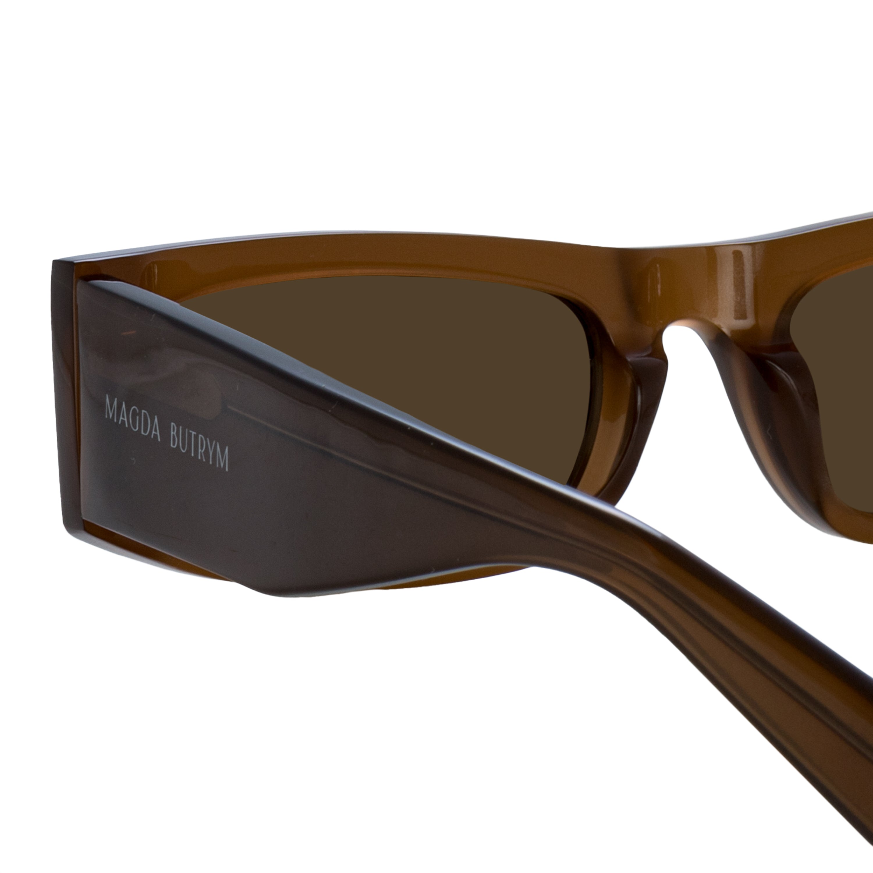 Rectangular Sunglasses in Brown