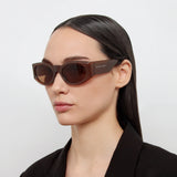 Magda Butrym D-Frame Sunglasses in Brown