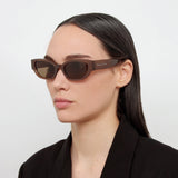 Magda Butrym Cat Eye Sunglasses in Brown