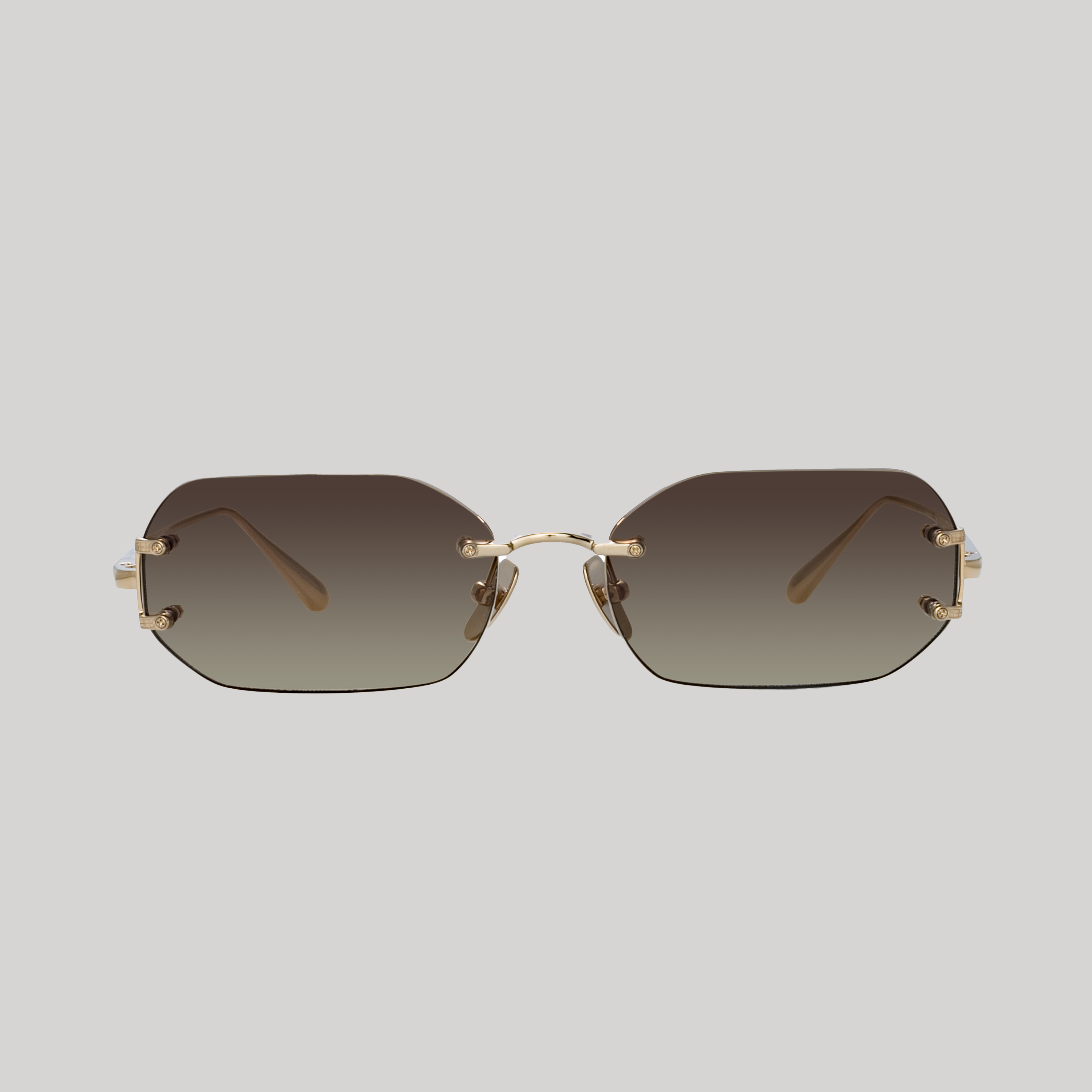 Magali Sunglasses in Light Gold and Mocha
