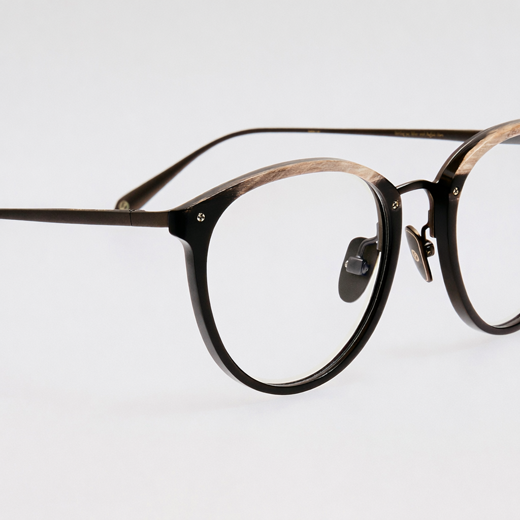 Calthorpe Optical Frame in Buffalo Horn and 925 Sterling Silver