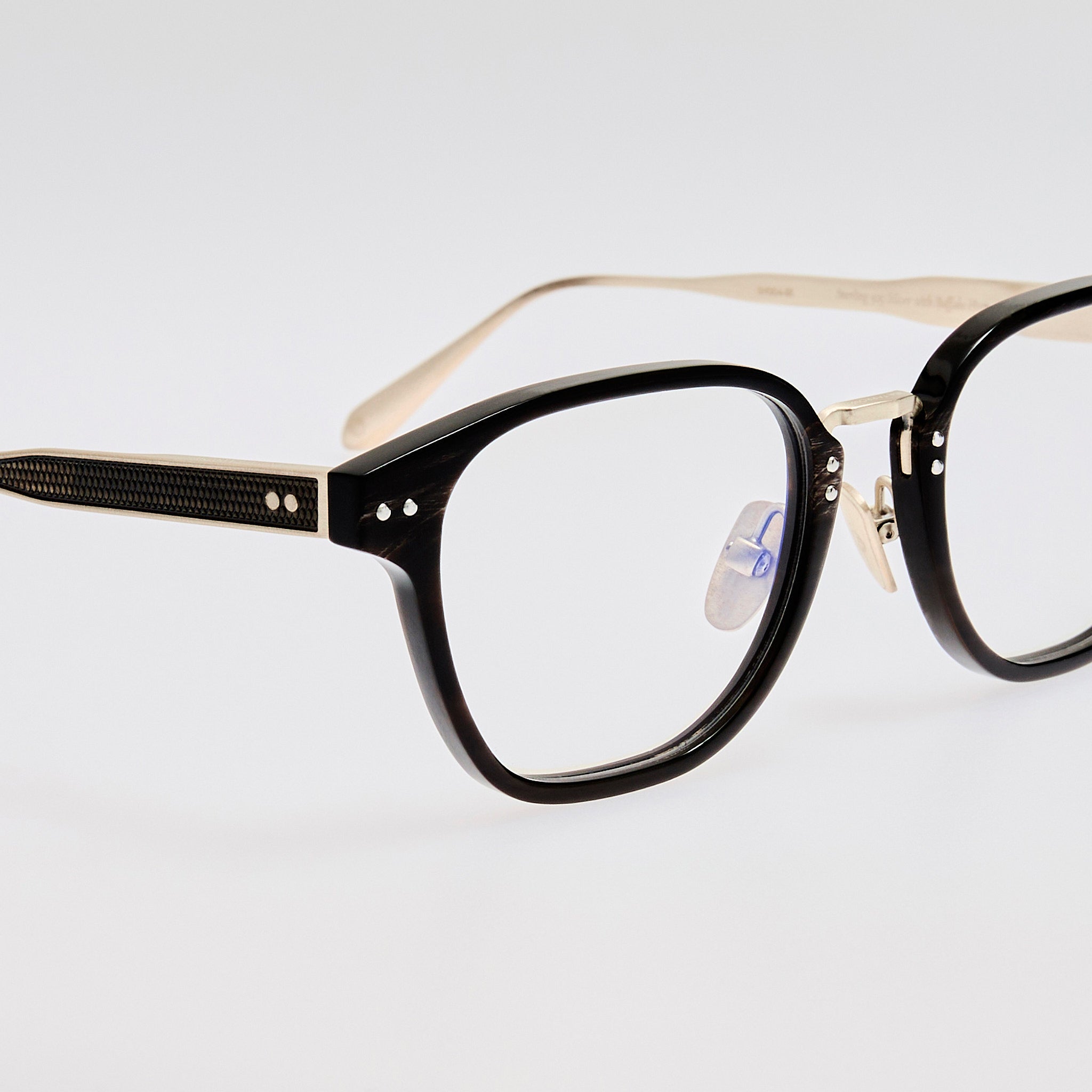 Jeffrey Optical Frame in Buffalo Horn and 925 Sterling Silver