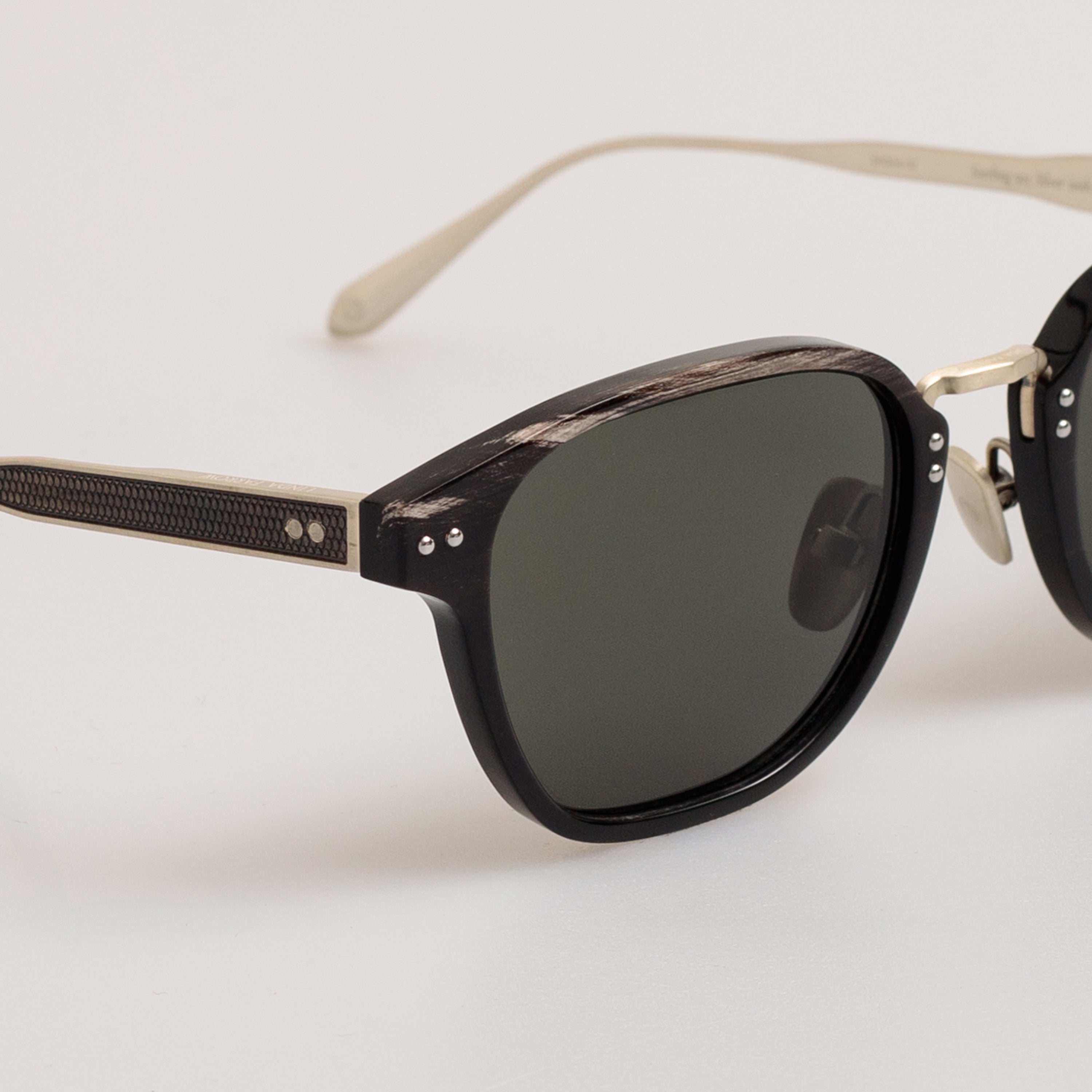 Jeffrey Sunglasses in Buffalo Horn and 925 Sterling Silver