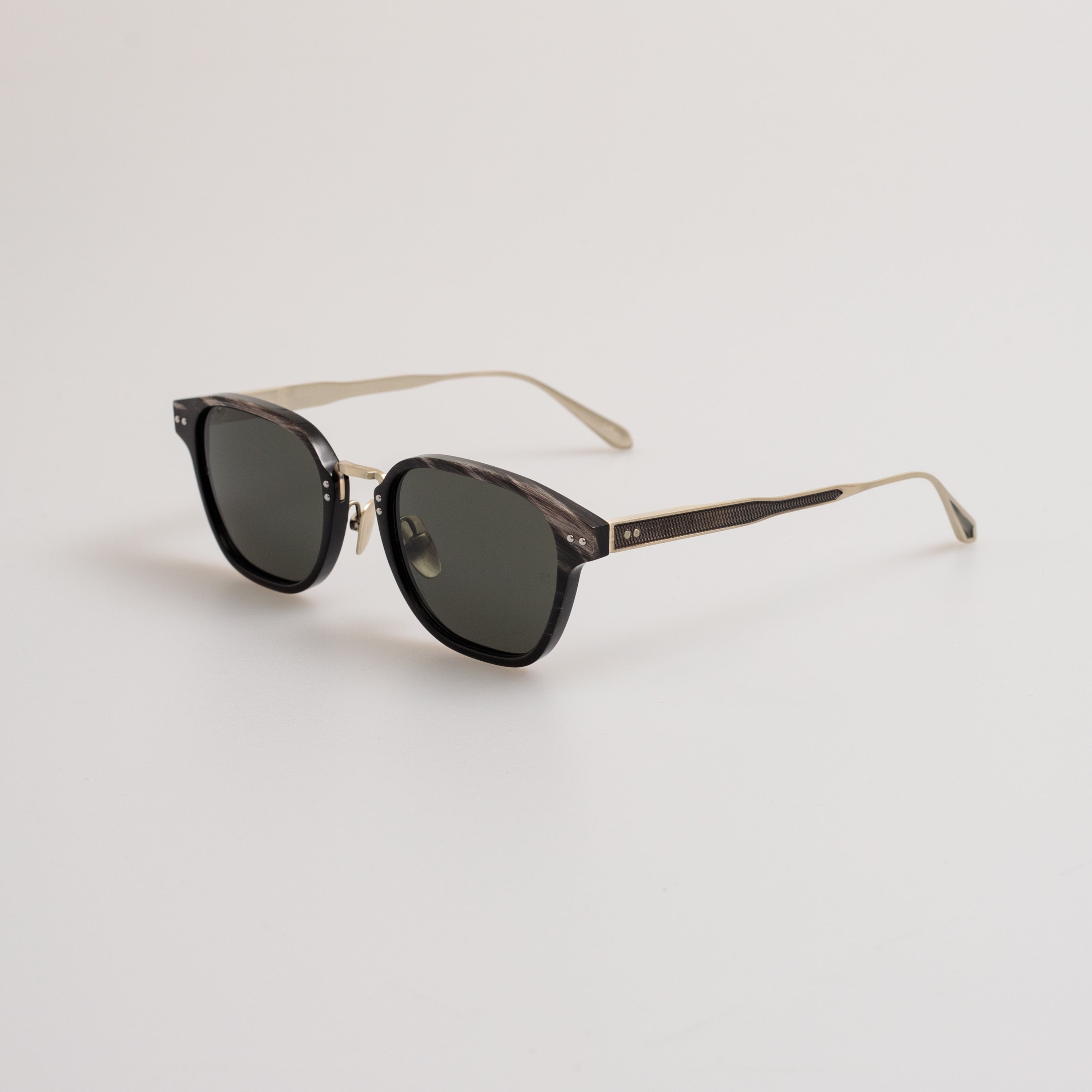 Jeffrey Sunglasses in Buffalo Horn and 925 Sterling Silver