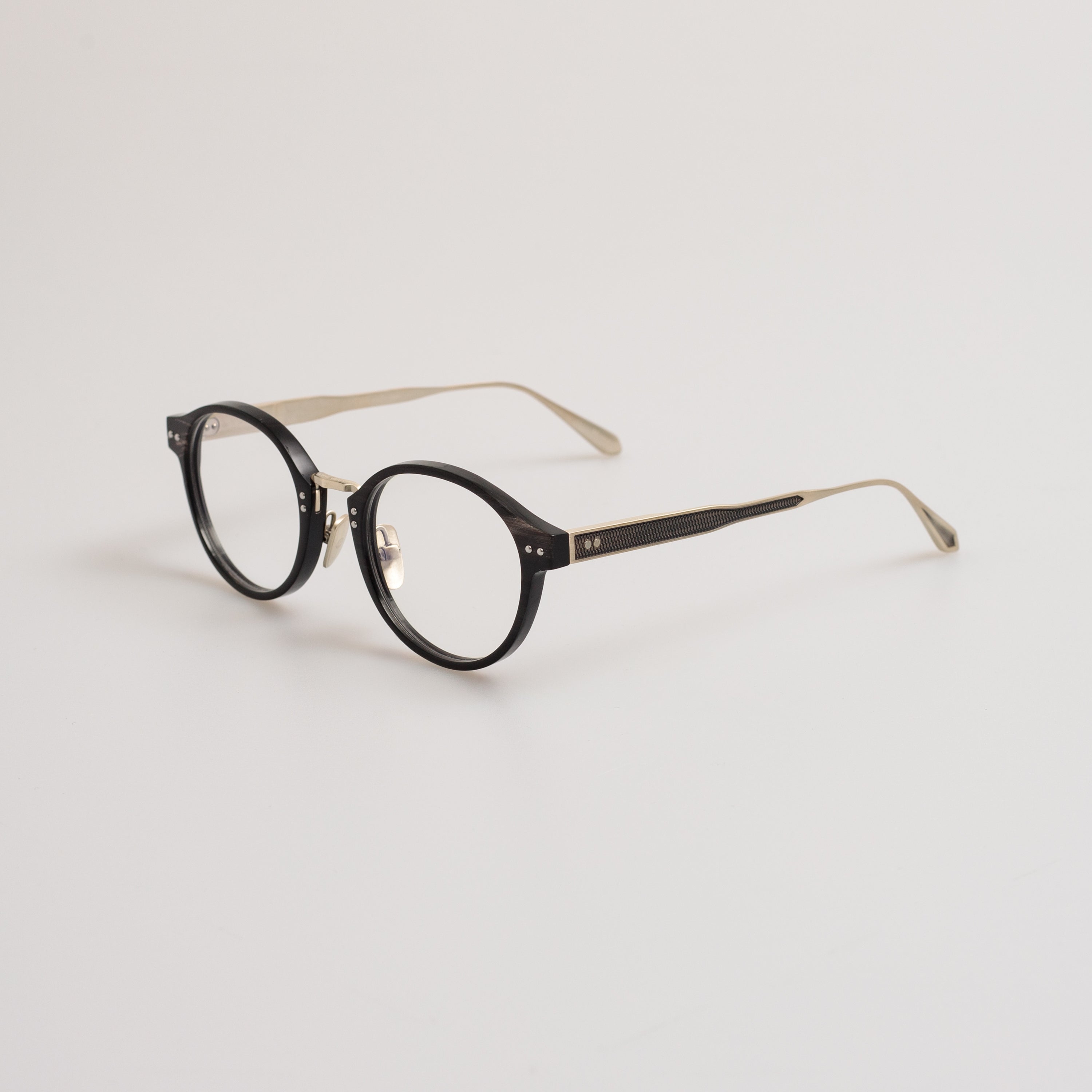 Marco Oval Optical Frame in Buffalo Horn and 925 Sterling Silver