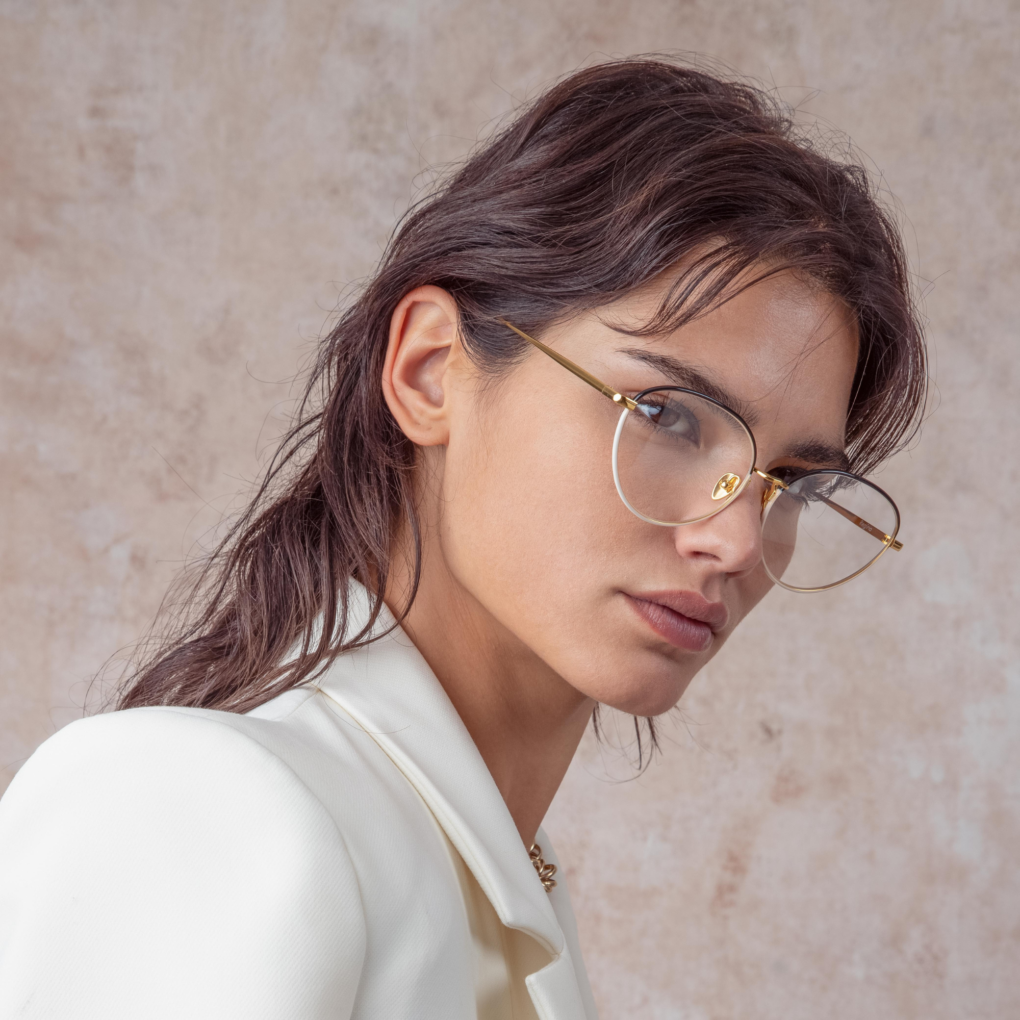 Regina Optical Frame in Yellow Gold