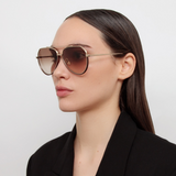 Bayer Aviator Sunglasses in Light Gold