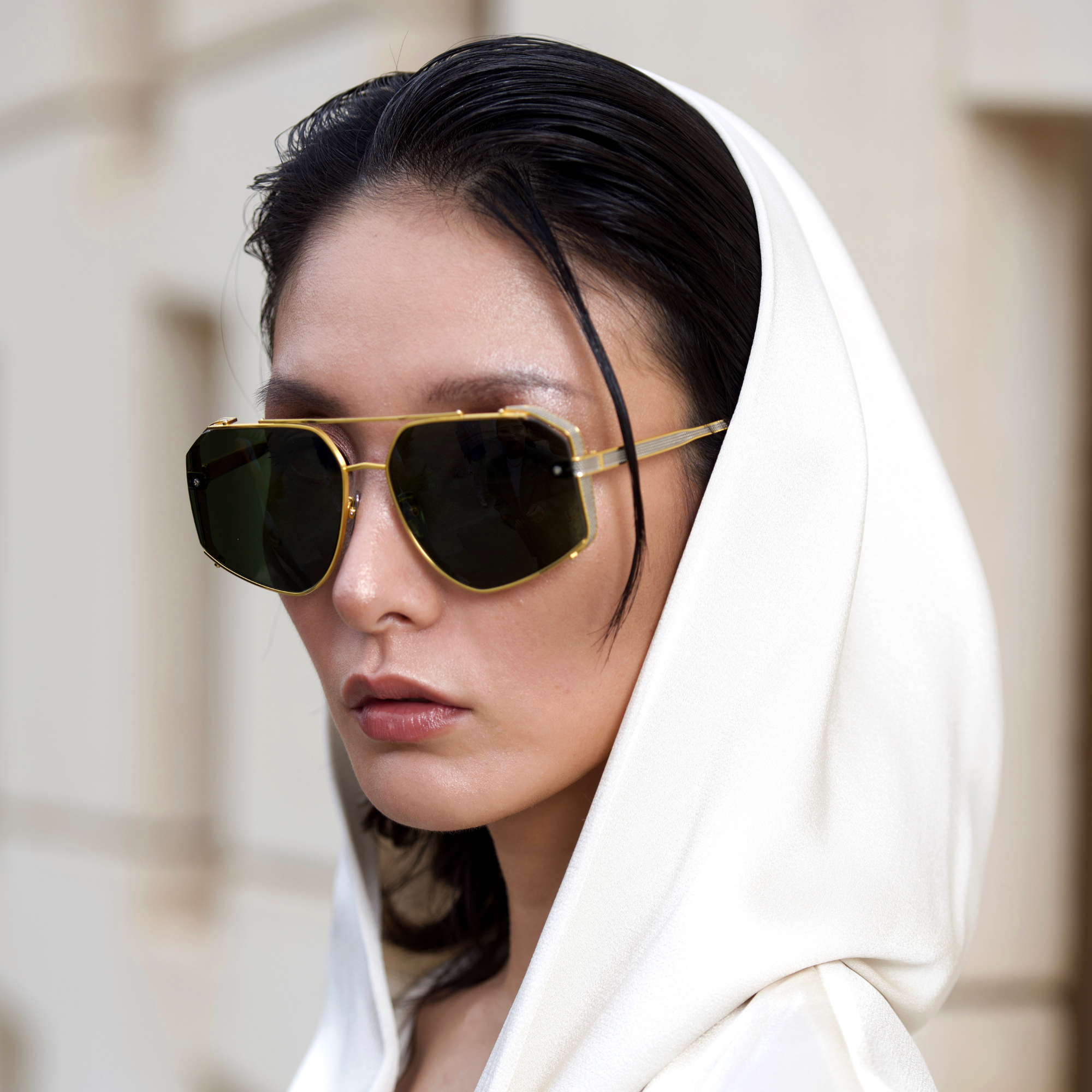 Amar Sunglasses in Yellow Gold