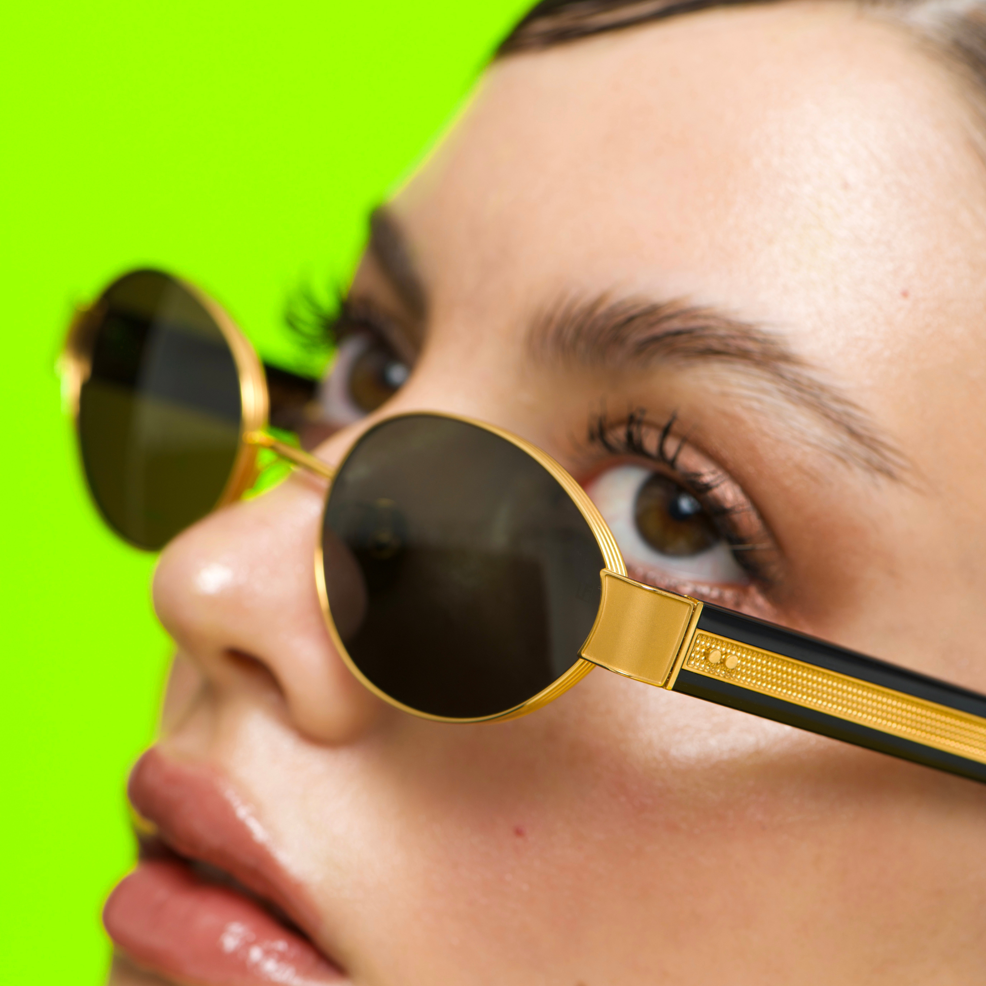 Sadie Sunglasses in Yellow Gold