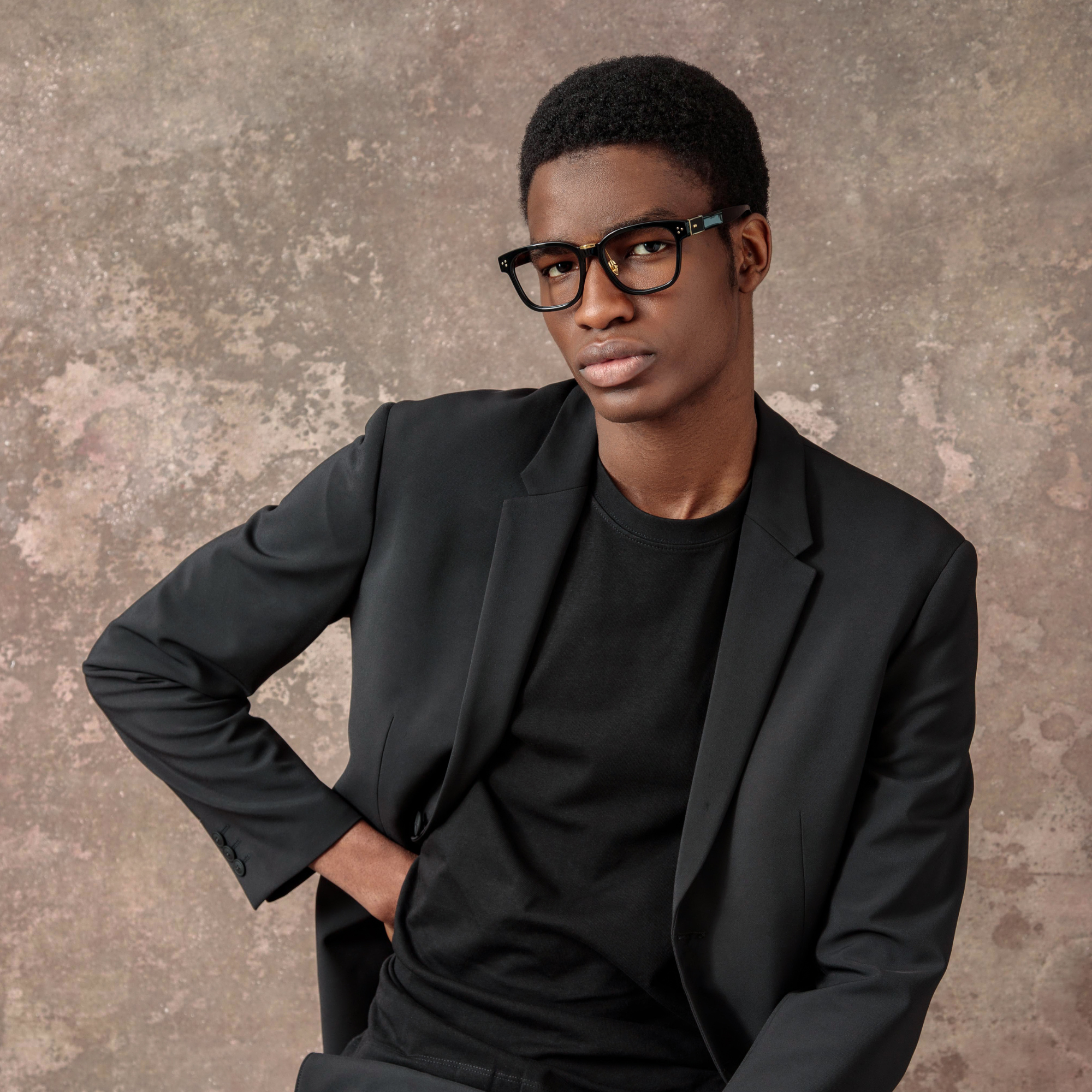 Men's Cedric Optical Frames in Black (Asian Fit)