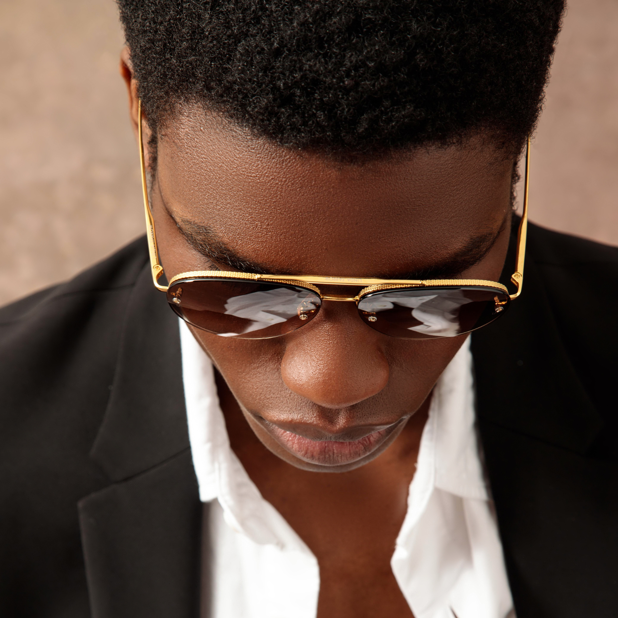 Men's Edano Sunglasses in Yellow Gold