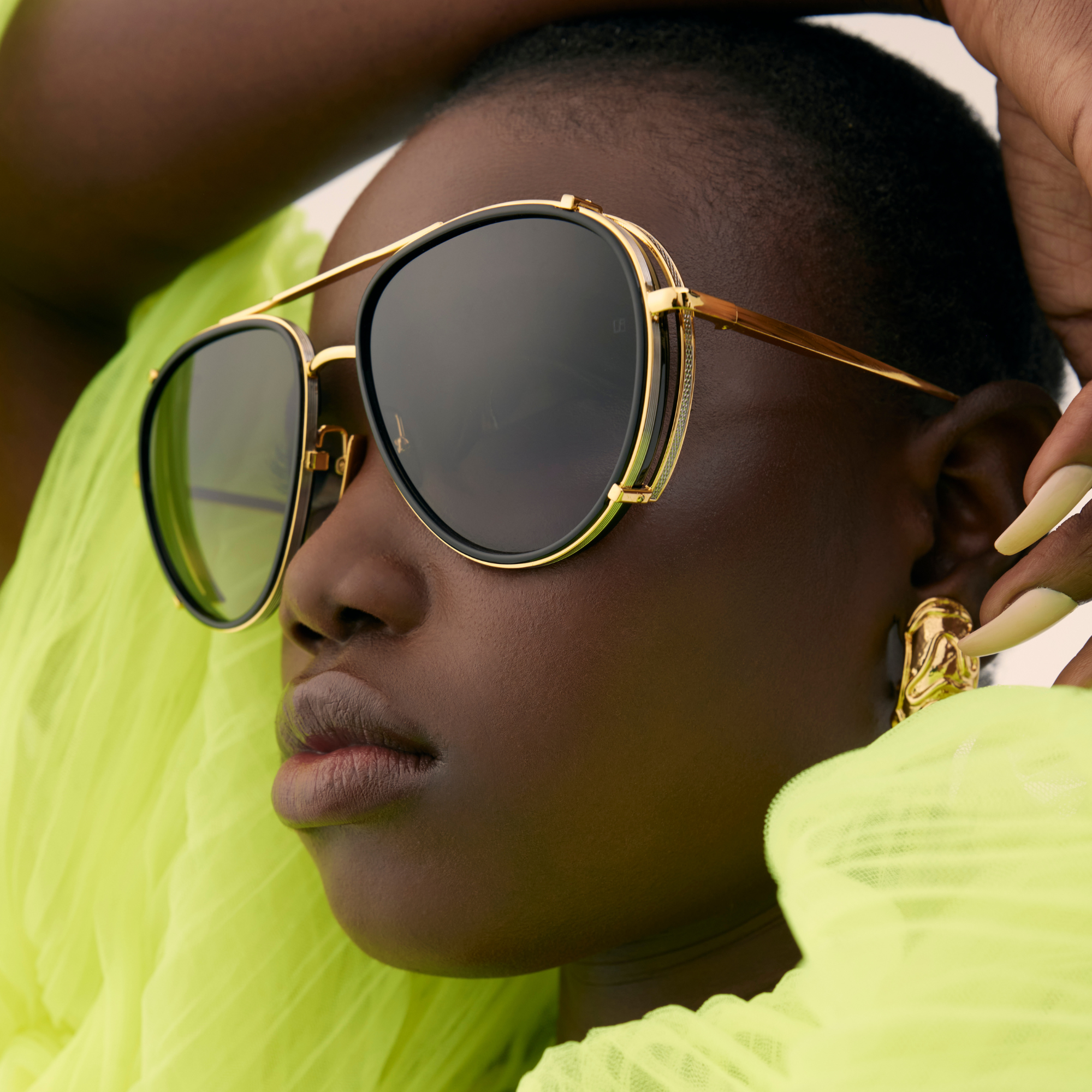 Dimitri Sunglasses in Yellow Gold