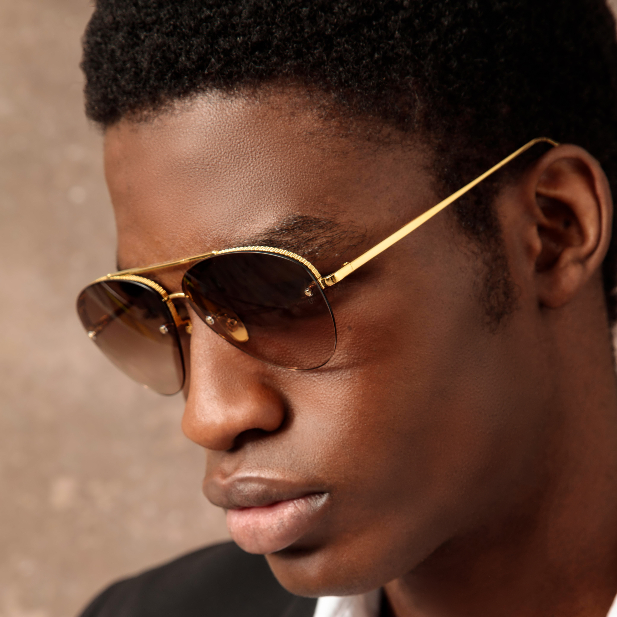 Men's Edano Sunglasses in Yellow Gold