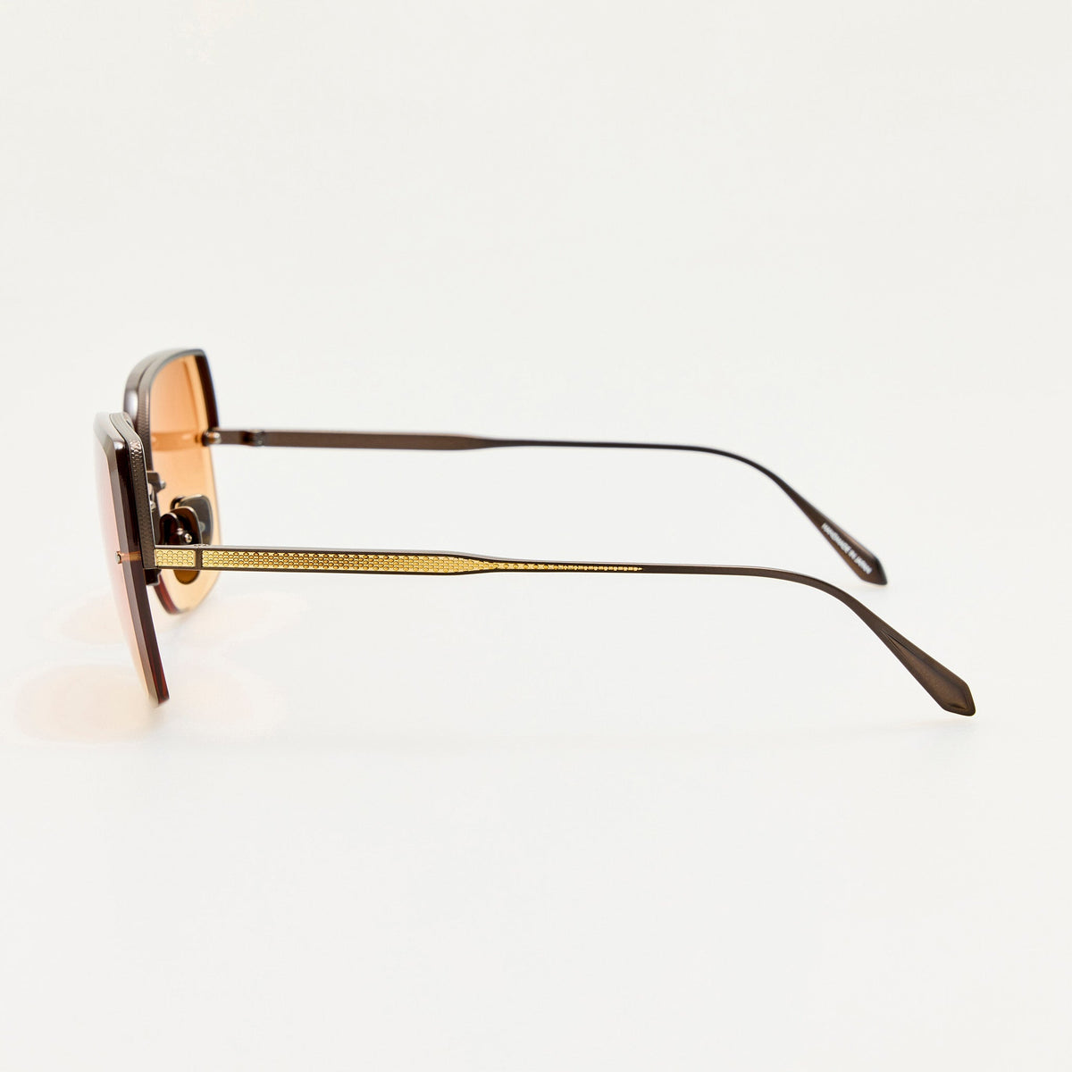 Ada Sunglasses in 22K Gold and Orange - LINDA FARROW-Sunglasses-