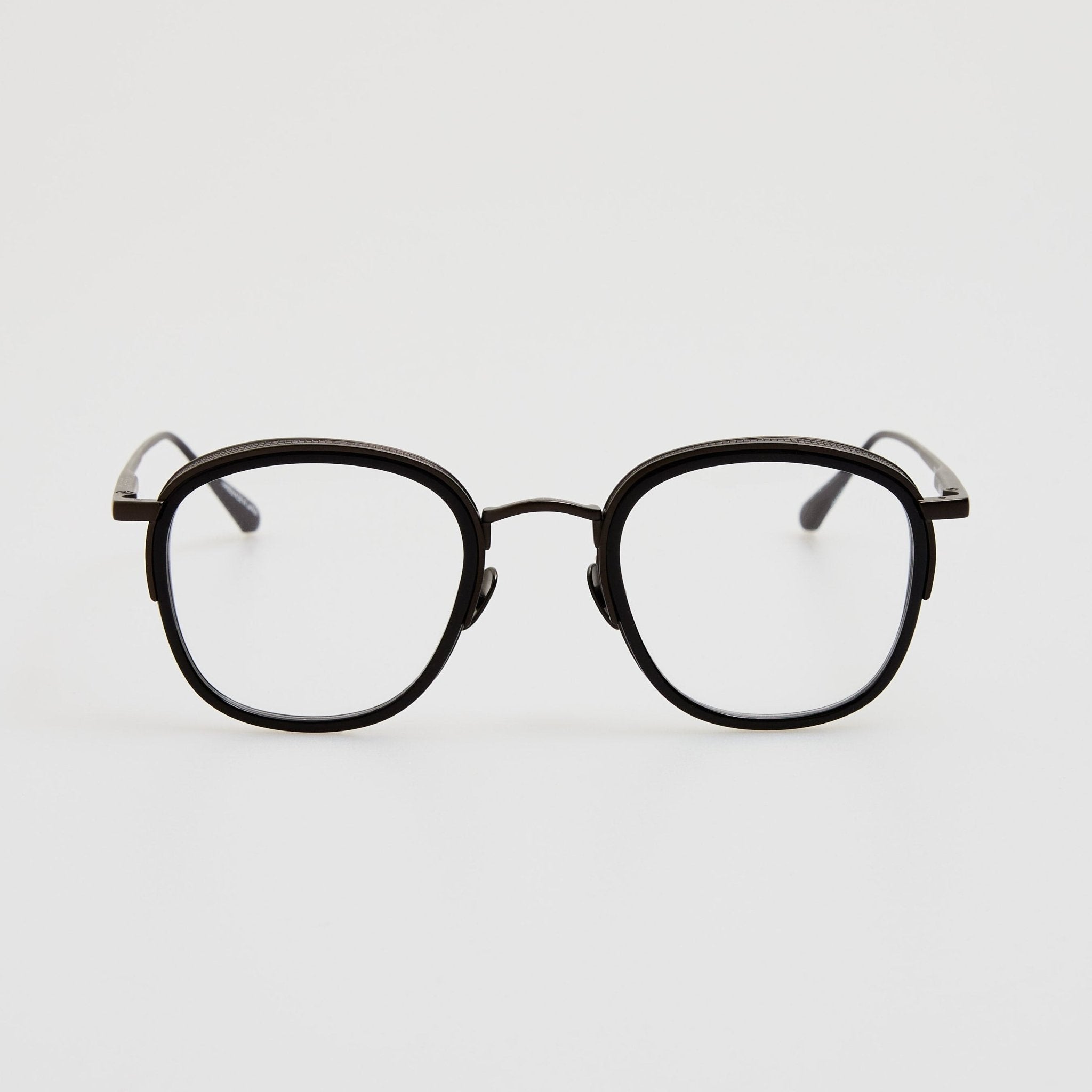 Aldrin Optical in Black Matt Nickel - LINDA FARROW - Optical Frame - 