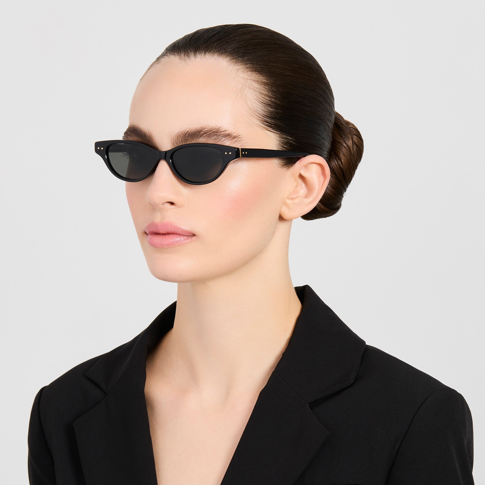 Alessandra Sunglasses in Black - LINDA FARROW-Sunglasses-
