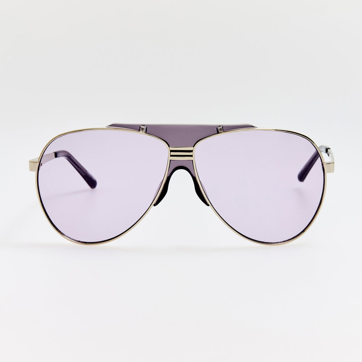 Amelia Sunglasses in Silver and Purple | LINDA FARROW Luxury  display picture 1