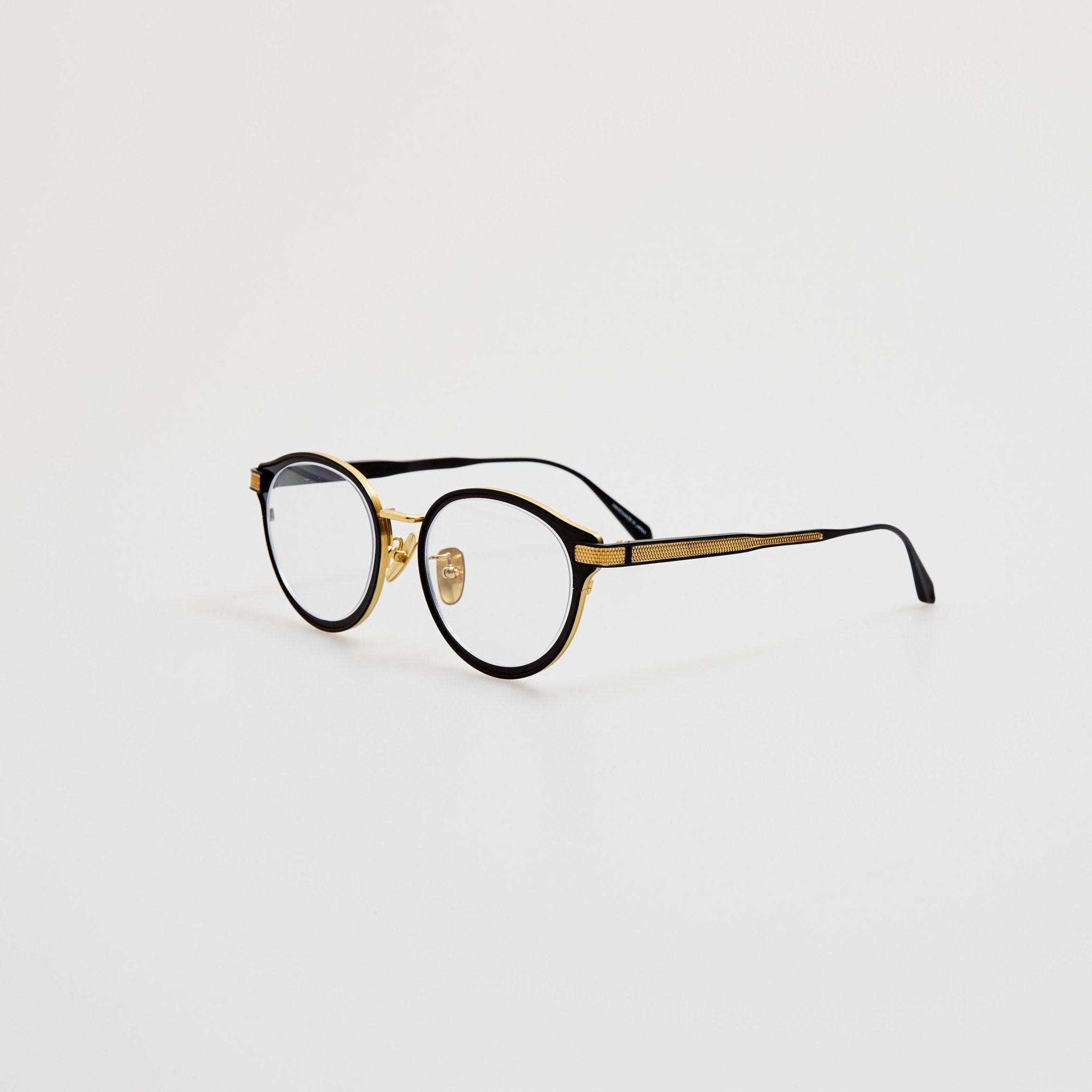 Anthony Oval Optical Frame in Matt Nickel and 22K Yellow Gold - LINDA FARROW - Optical Frame - 