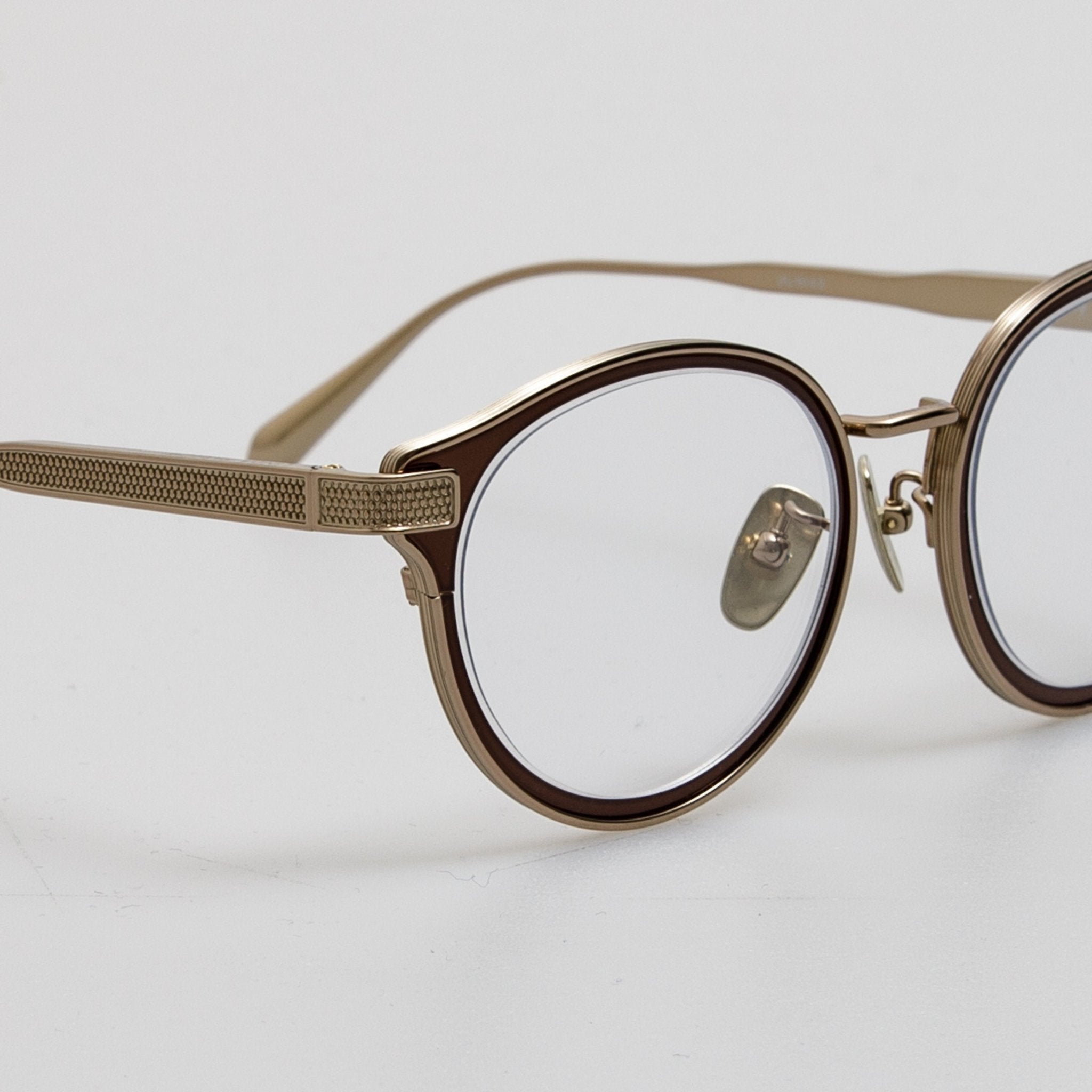 Anthony Oval Optical Frame in Metallic Brown - LINDA FARROW - Optical Frame - 