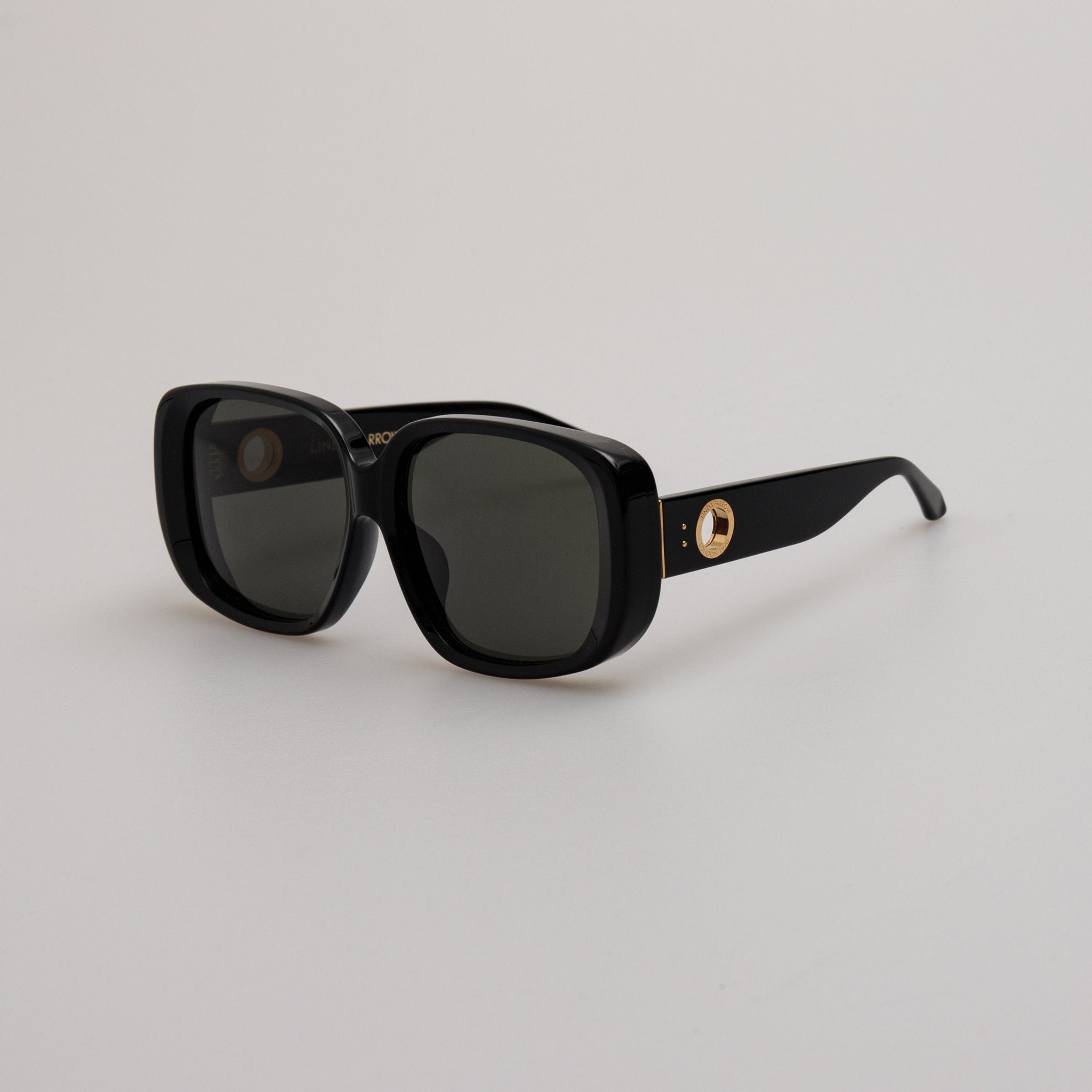 Astrid Oversized Sunglasses in Black - LINDA FARROW - Sunglasses - 