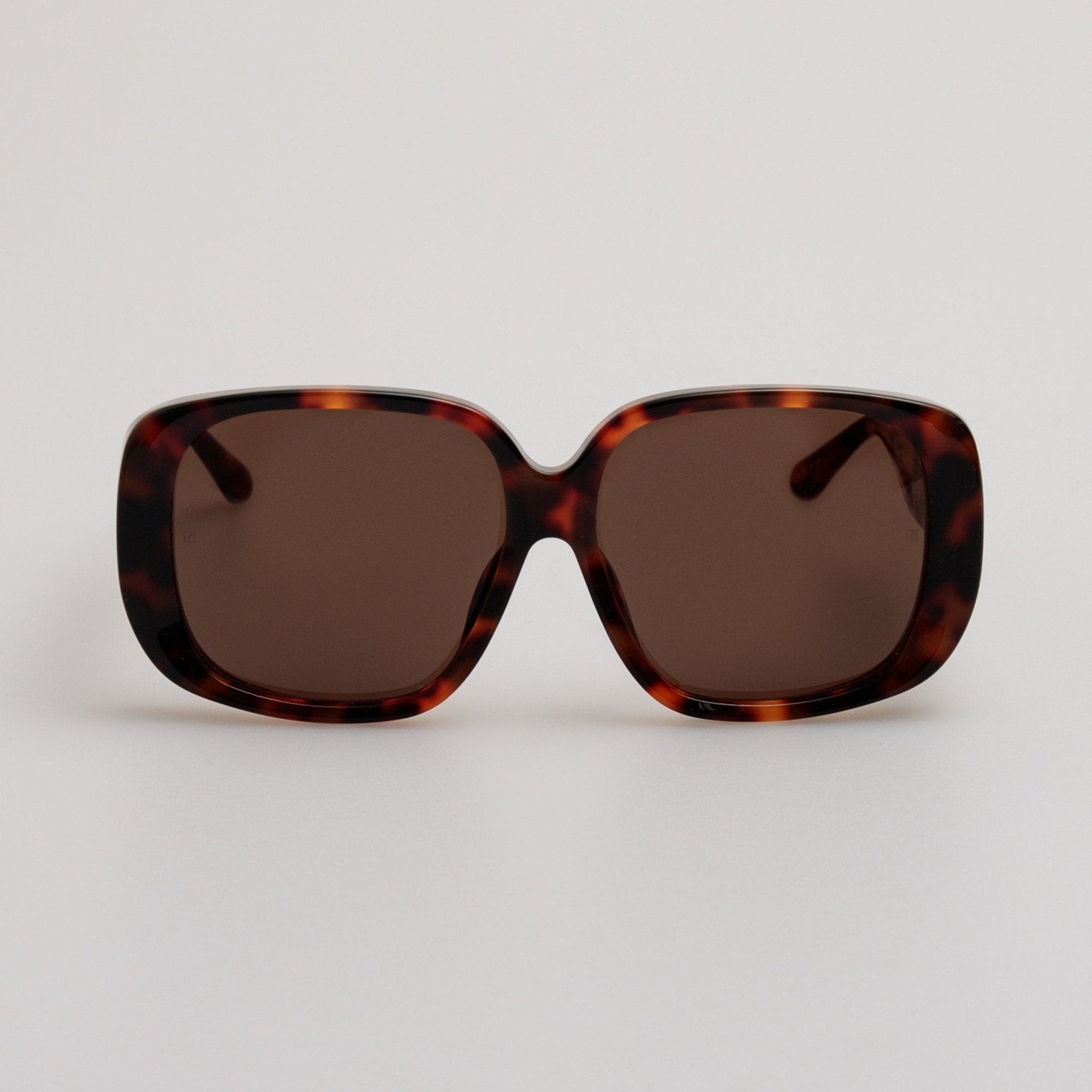 Astrid Oversized Sunglasses in Tortoiseshell - LINDA FARROW - Sunglasses - 