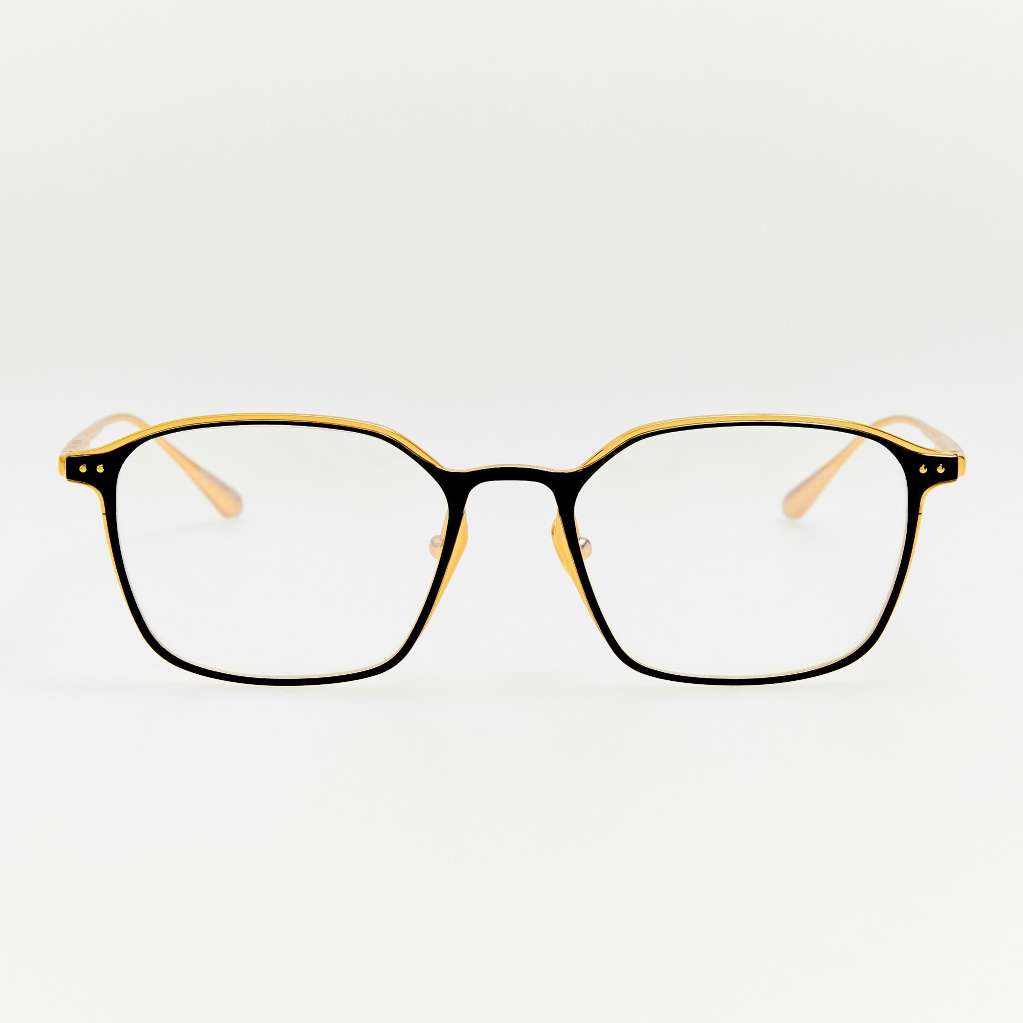 Avery Optical in Black and 22K Gold - LINDA FARROW - Optical Frame - 