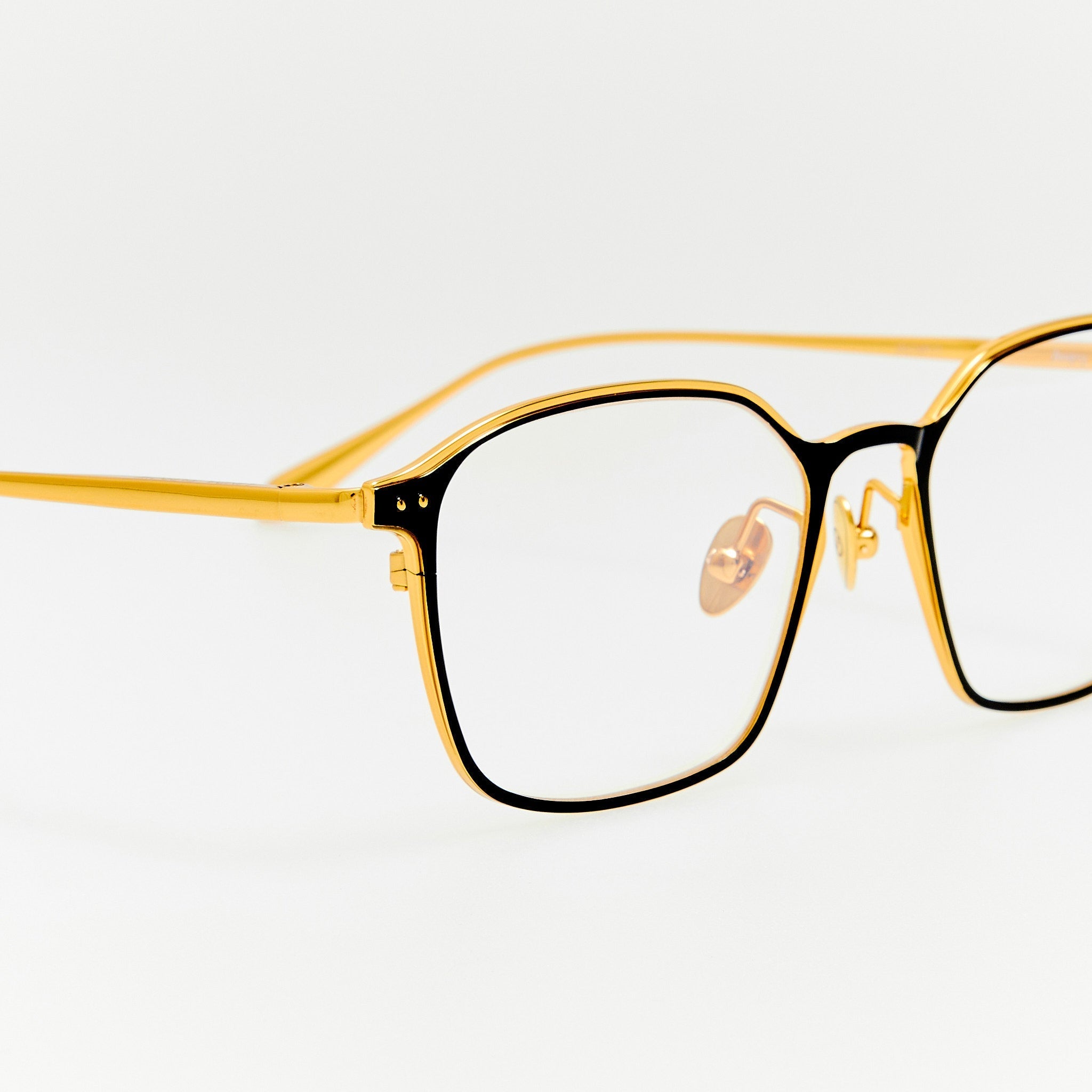 Avery Optical in Black and 22K Gold - LINDA FARROW - Optical Frame - 