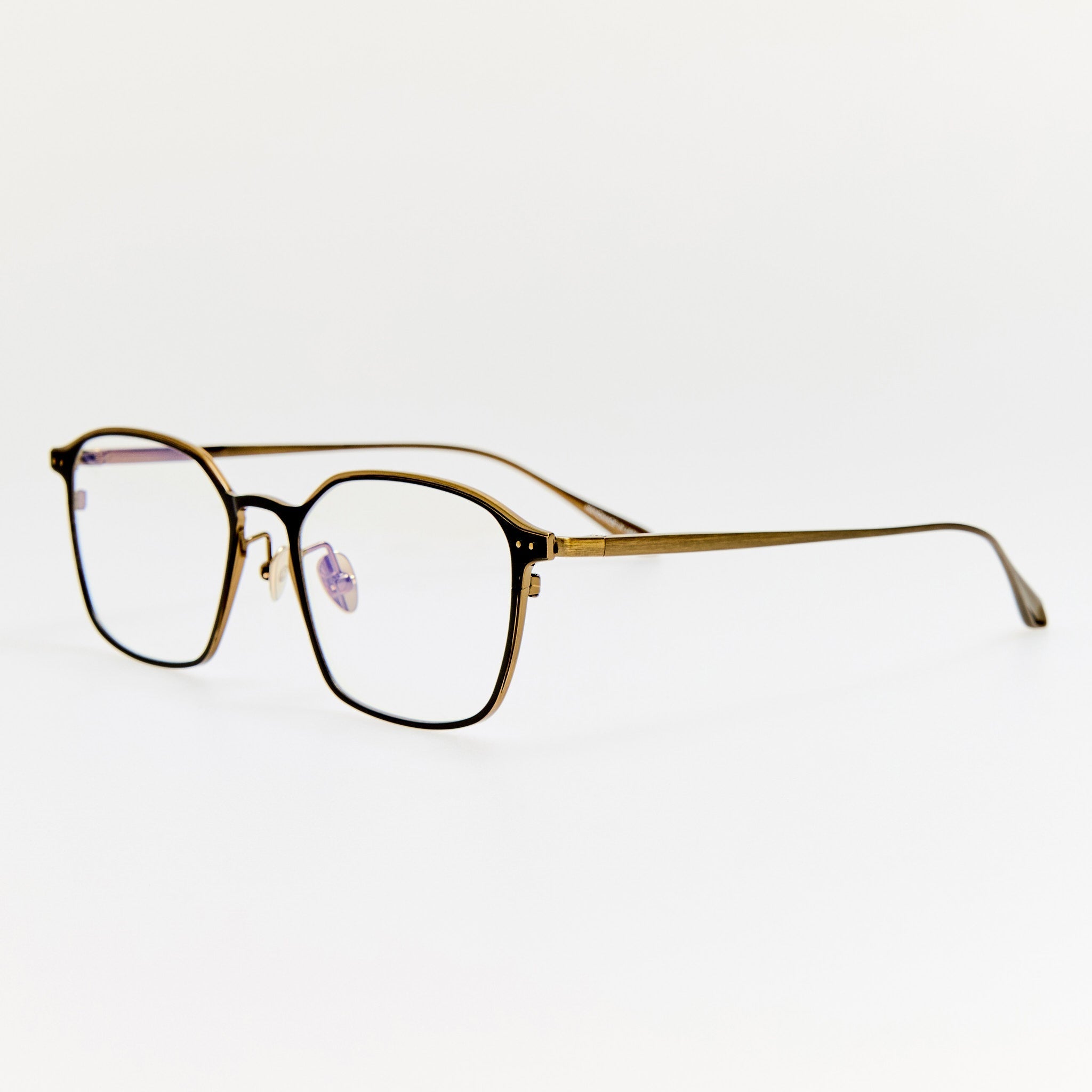 Avery Optical in Black and Antique Gold - LINDA FARROW - Optical Frame - 