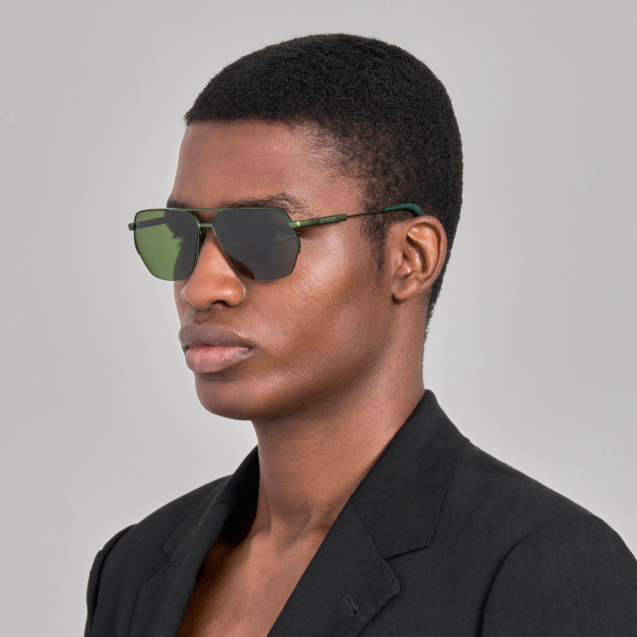 Aviador Sunglasses in Matt Green - LINDA FARROW-Sunglasses-