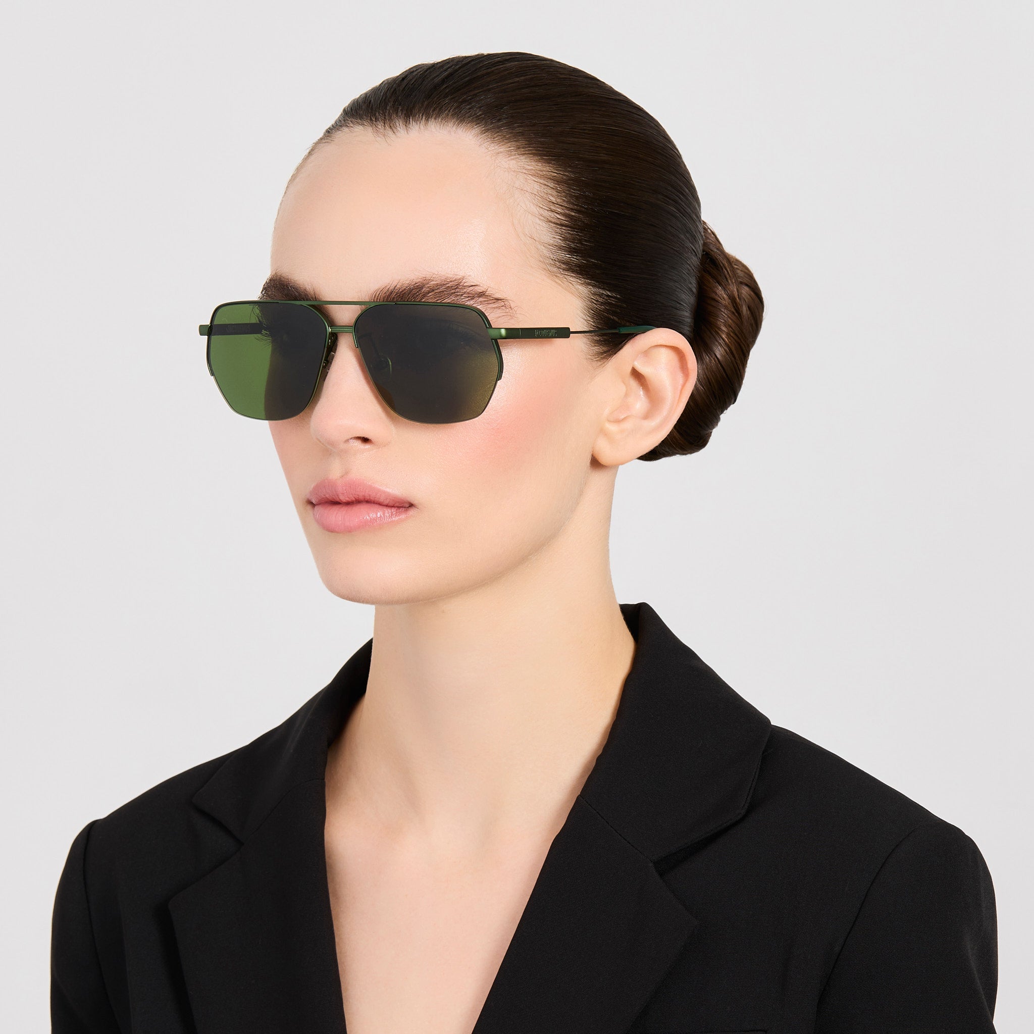 Aviador Sunglasses in Matt Green - LINDA FARROW-Sunglasses-