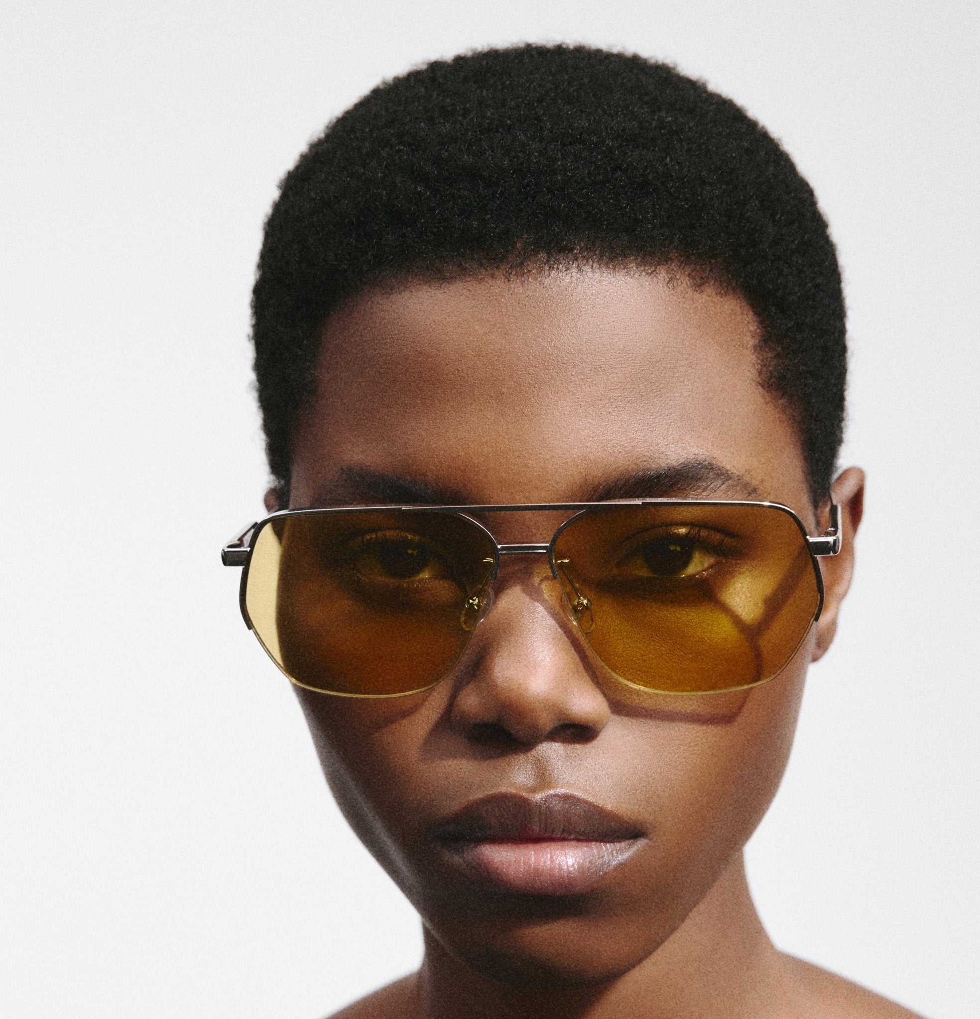 Aviador Sunglasses in Silver - LINDA FARROW - Sunglasses - 
