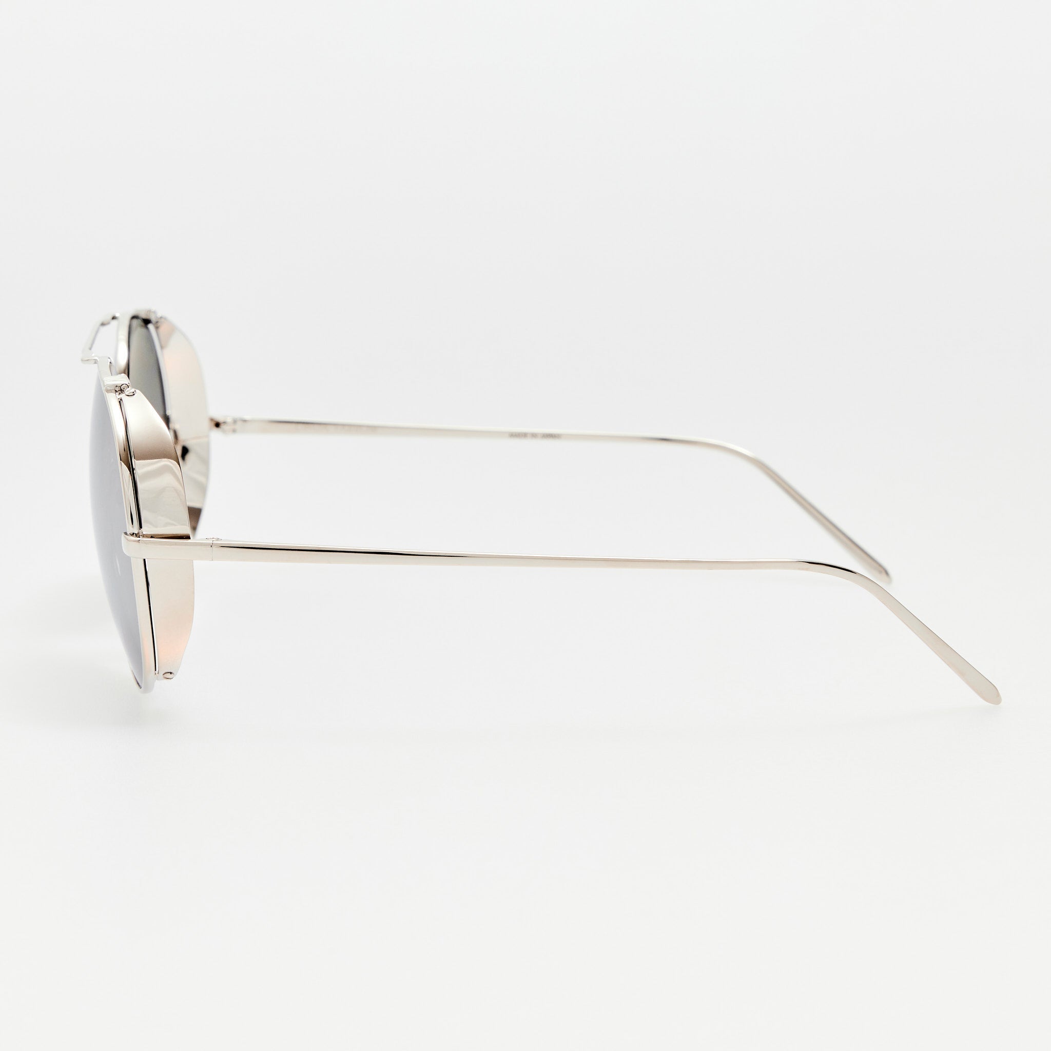 Aviator Sunglasses in 22K White Gold and Platinum - LINDA FARROW - Sunglasses - 