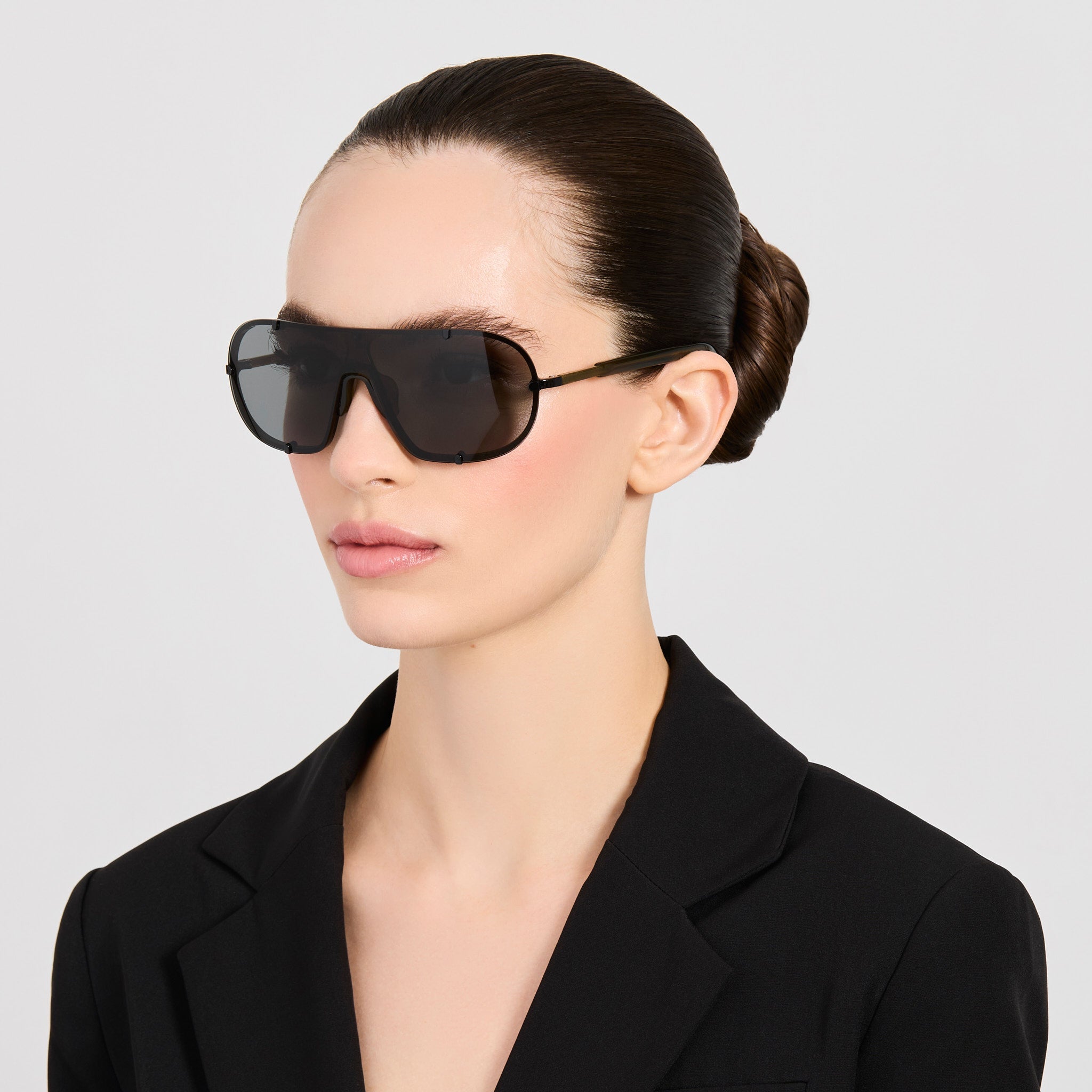 Aviator Sunglasses in Black - LINDA FARROW-Sunglasses-