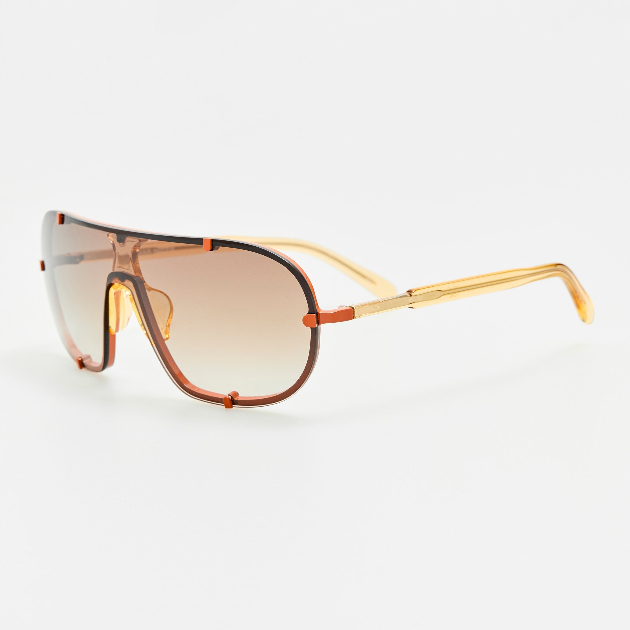 Aviator Sunglasses in Rust - LINDA FARROW-Sunglasses-