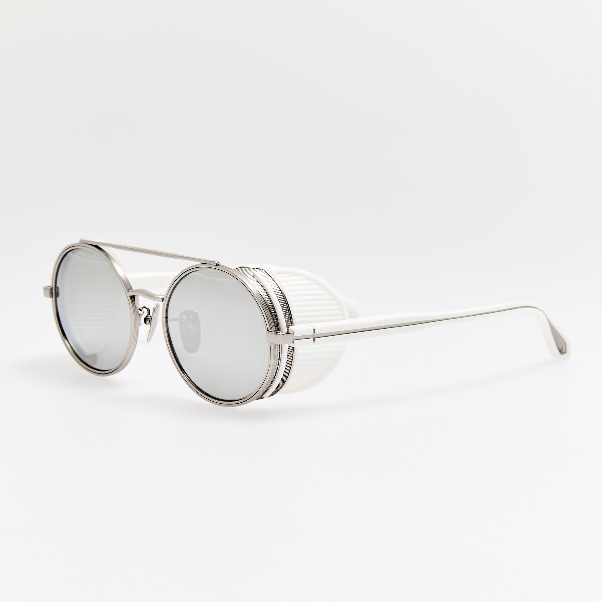Baret Explorer Sunglasses in 22K White Gold and Platinum - LINDA FARROW - Sunglasses - 