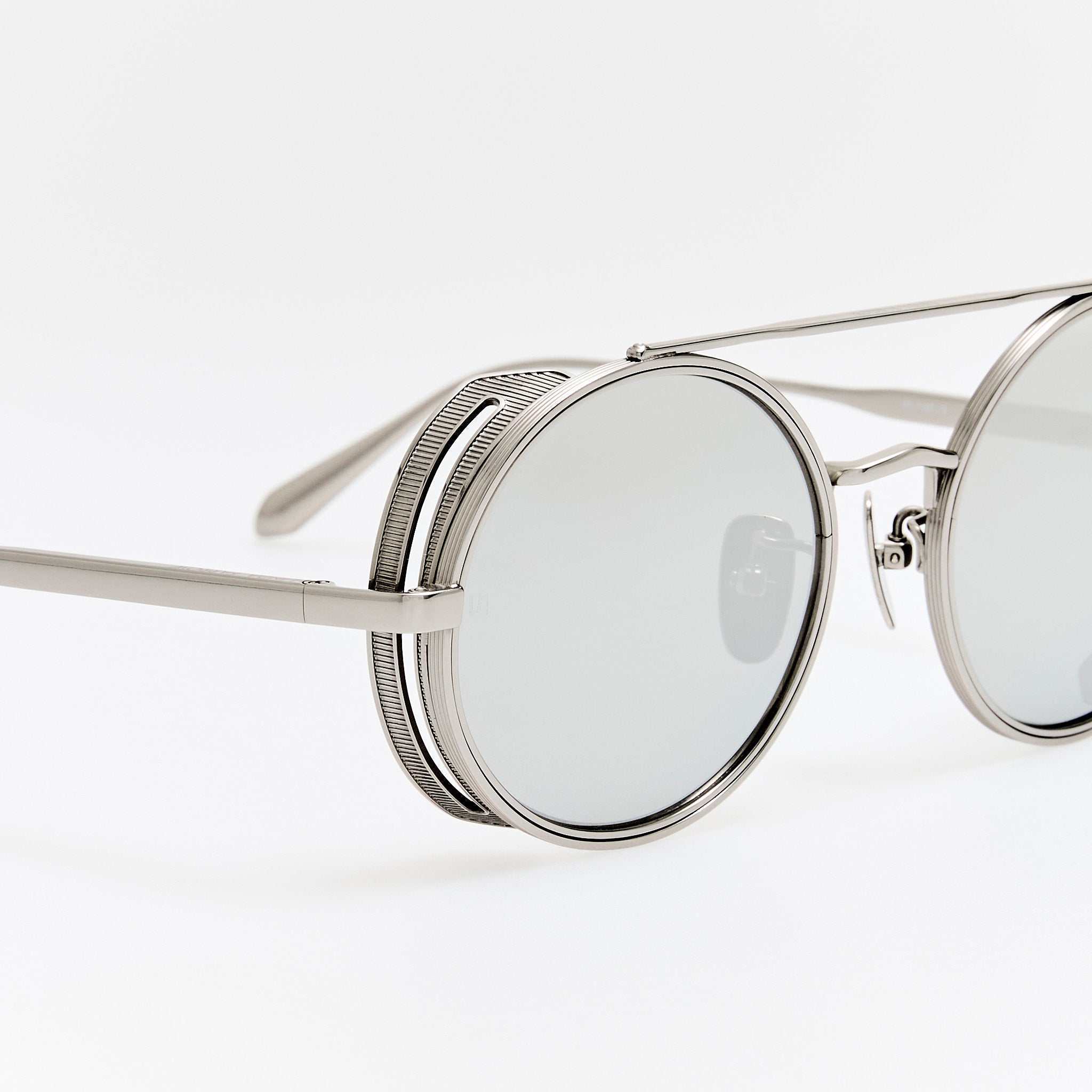 Baret Explorer Sunglasses in 22K White Gold and Platinum - LINDA FARROW - Sunglasses - 