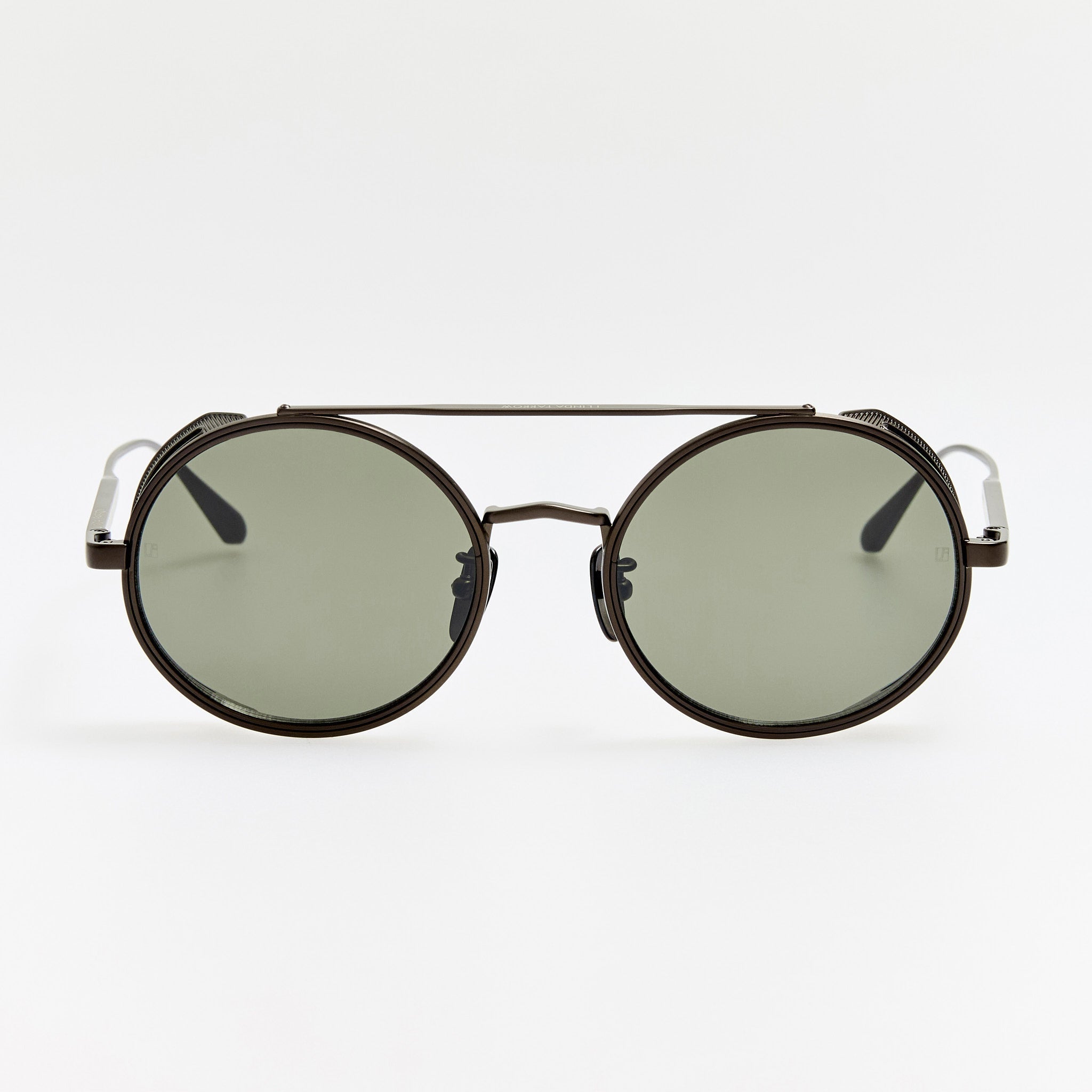 Baret Explorer Sunglasses in Matt Black Nickel - LINDA FARROW - Sunglasses - 