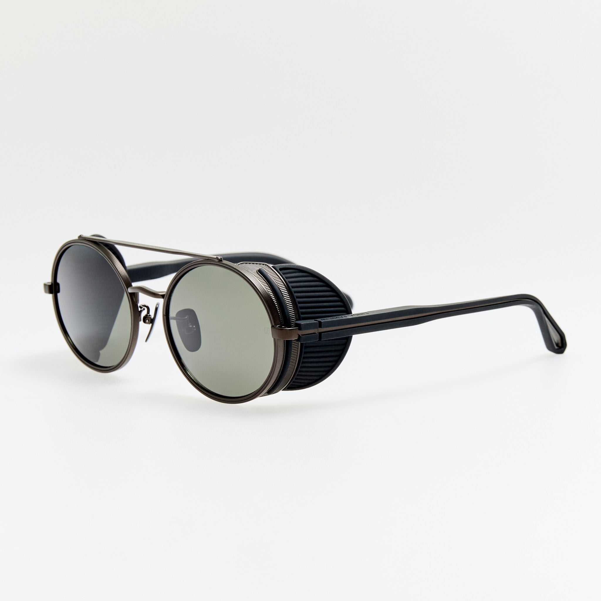 Baret Explorer Sunglasses in Matt Black Nickel - LINDA FARROW - Sunglasses - 