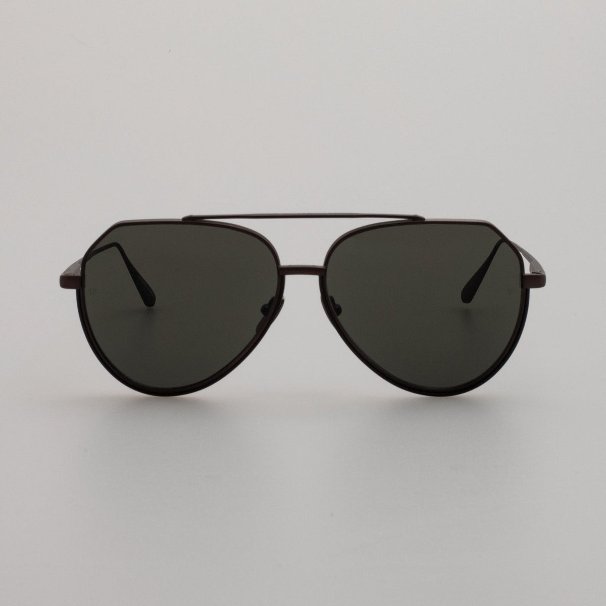 Bayer Sunglasses in Nickel | LINDA FARROW Luxury Eyewear display picture 2