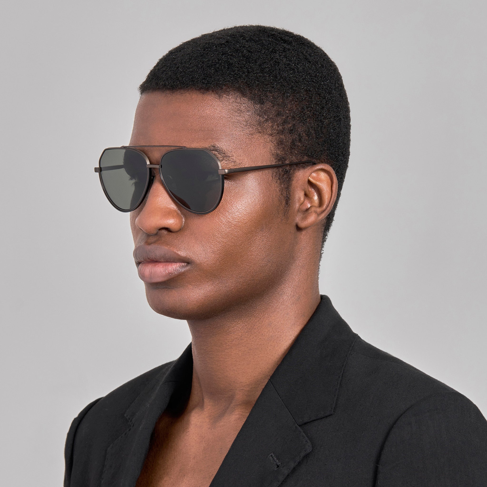 Bayer Sunglasses in Black Nickel - LINDA FARROW-Sunglasses-