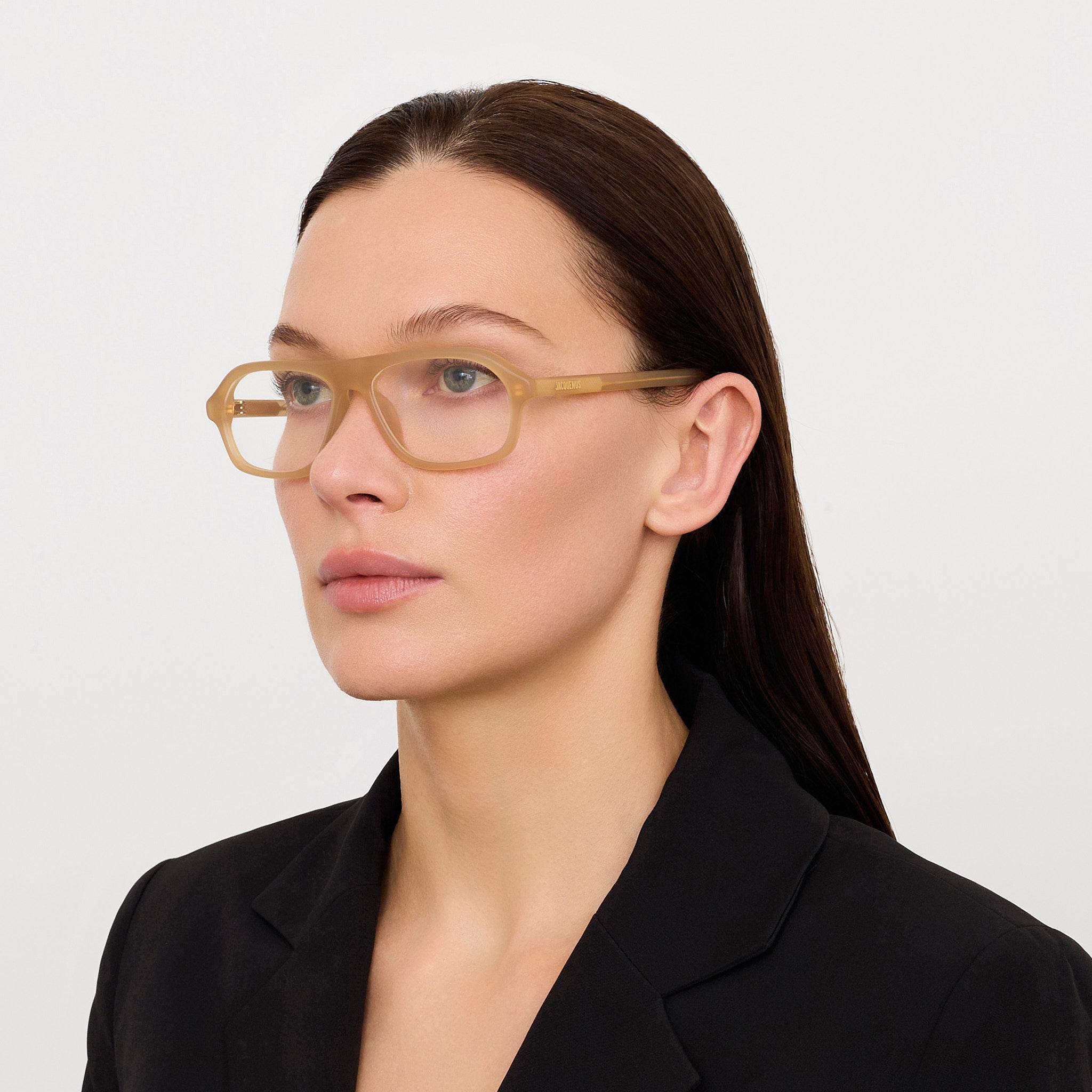 Becane Optical in Milky Brown - LINDA FARROW - Optical Frame - 