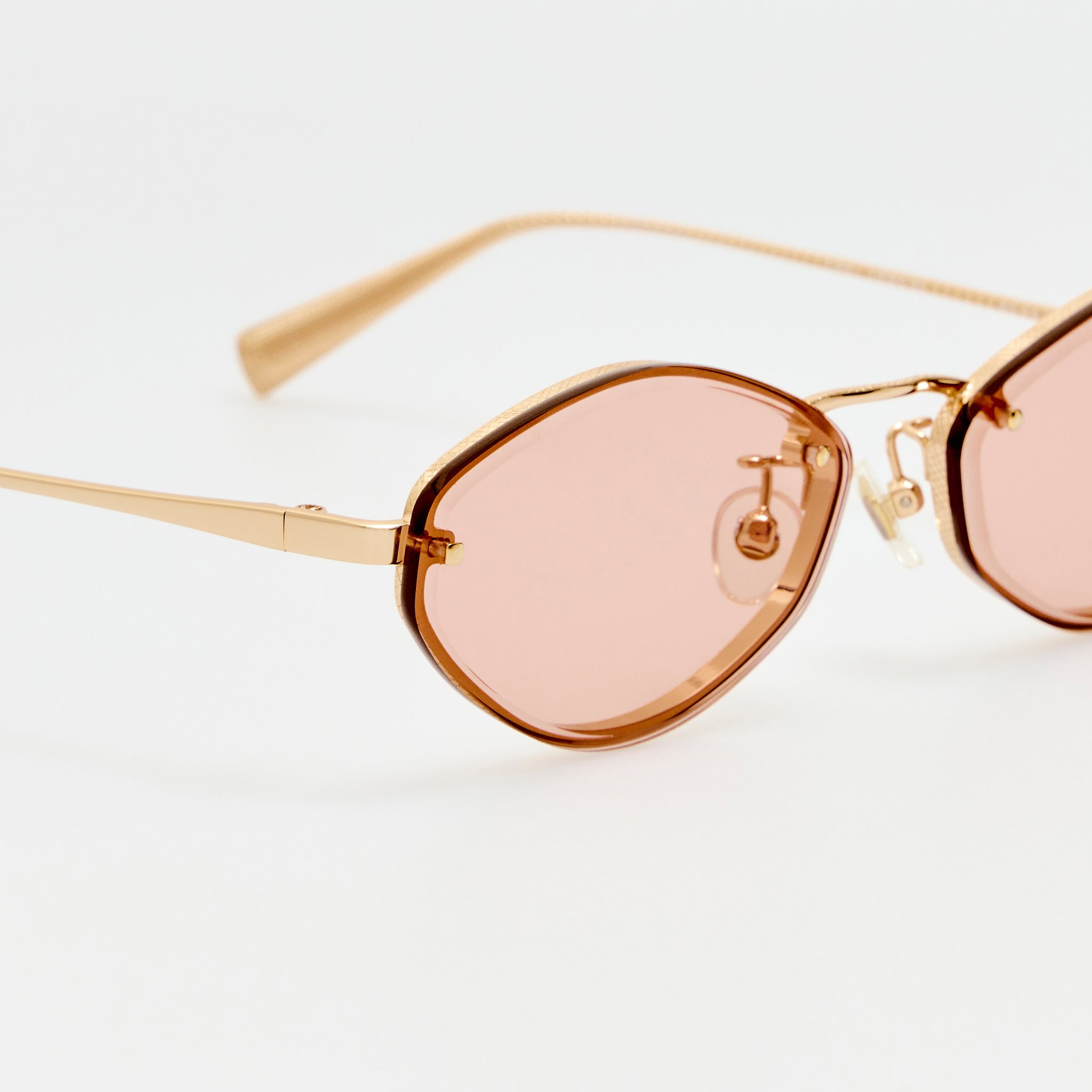 Bellini Sunglasses in Gold and Blush - LINDA FARROW-Sunglasses-