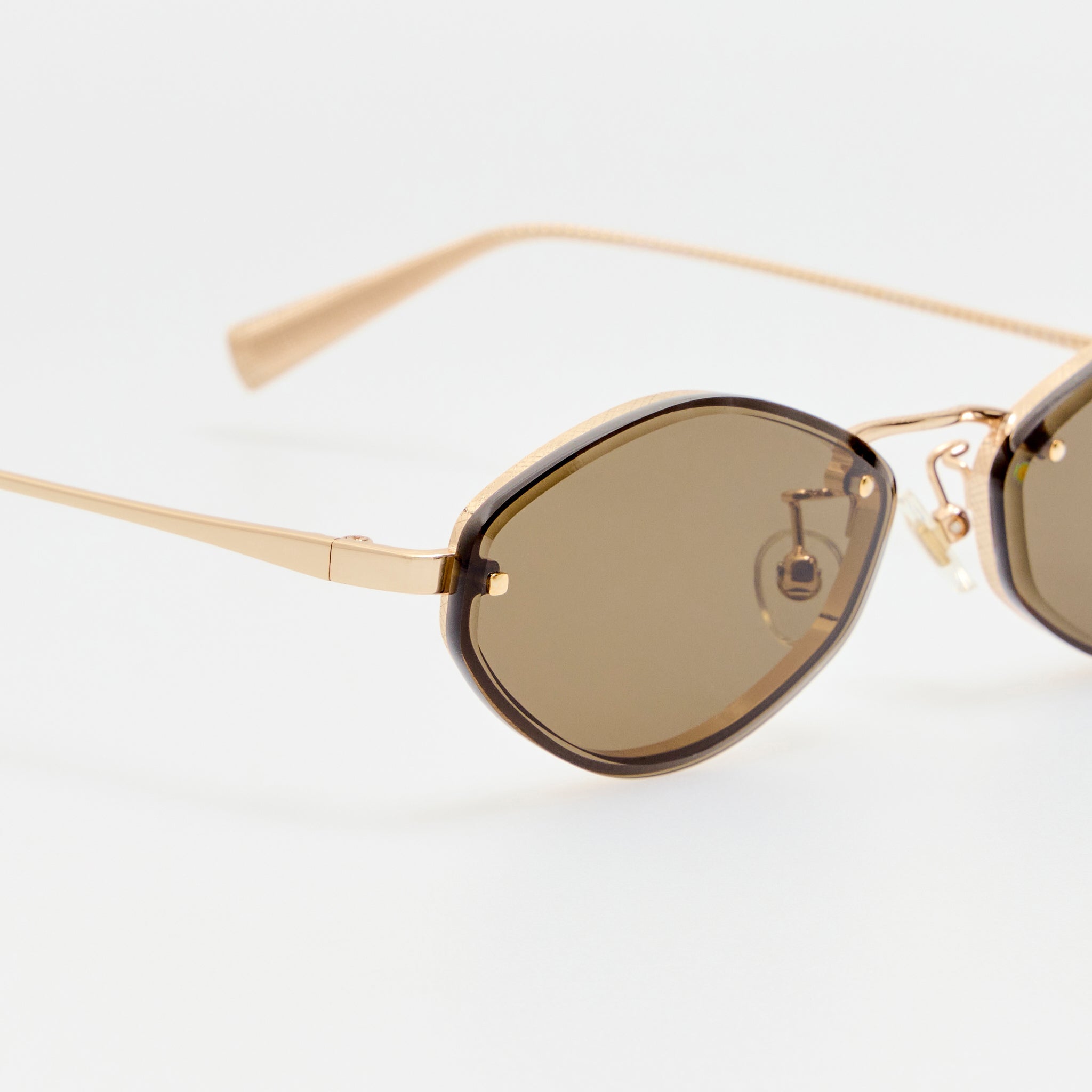 Bellini Sunglasses in Gold and Brown - LINDA FARROW-Sunglasses-