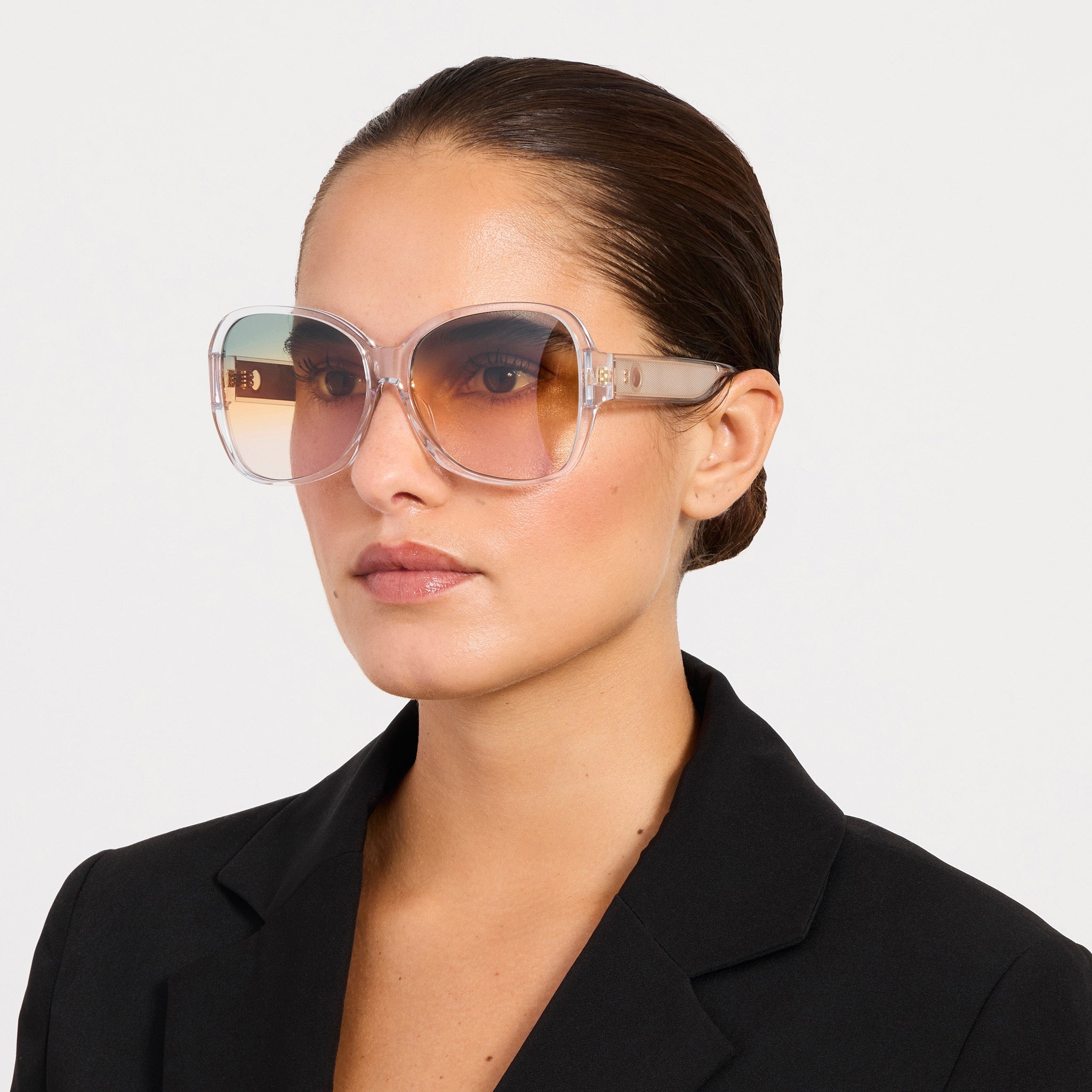 Blair Sunglasses in Clear and Tutti Frutti - LINDA FARROW - Sunglasses - 