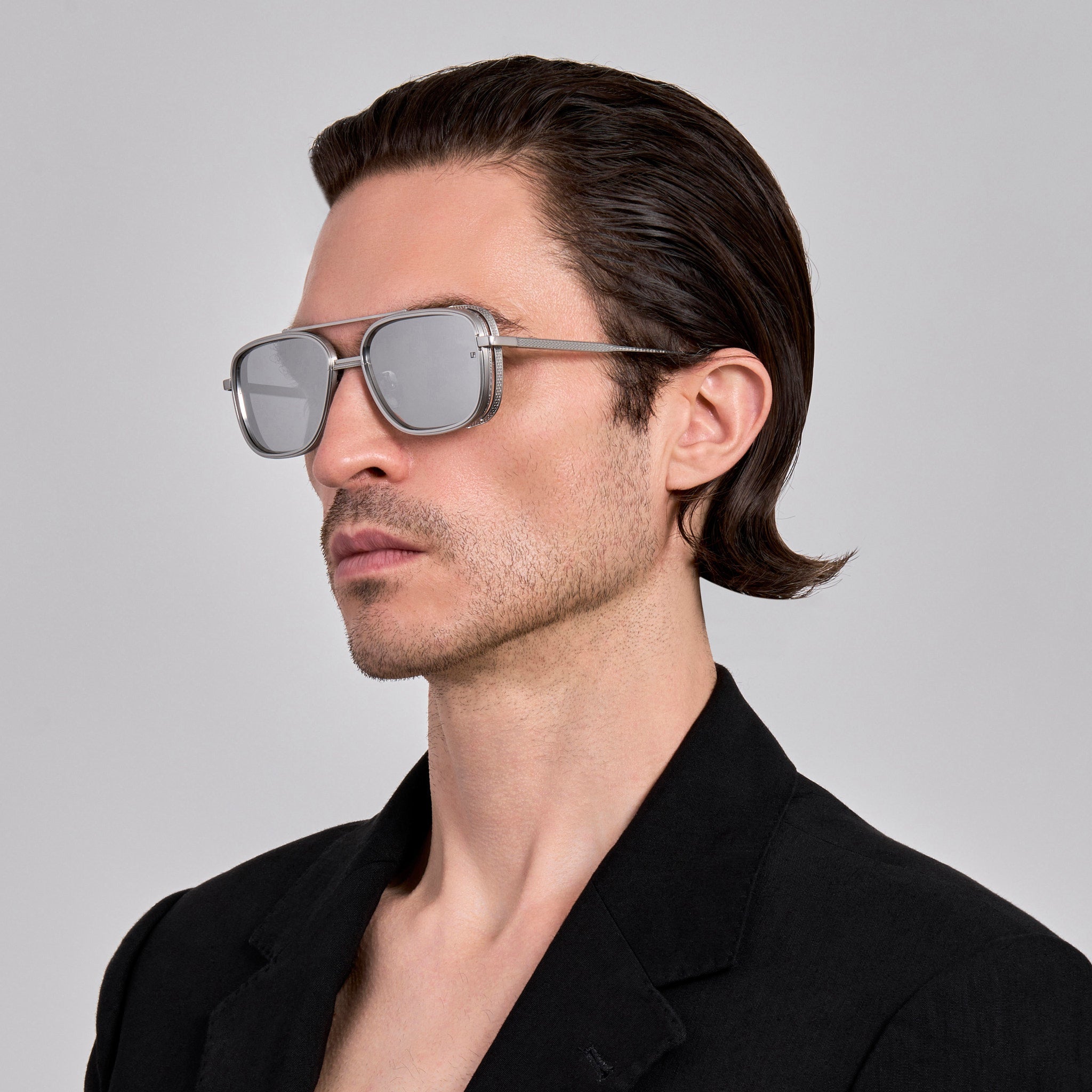 Boyd Explorer Sunglasses in 22K White Gold and Platinum - LINDA FARROW - Sunglasses - 