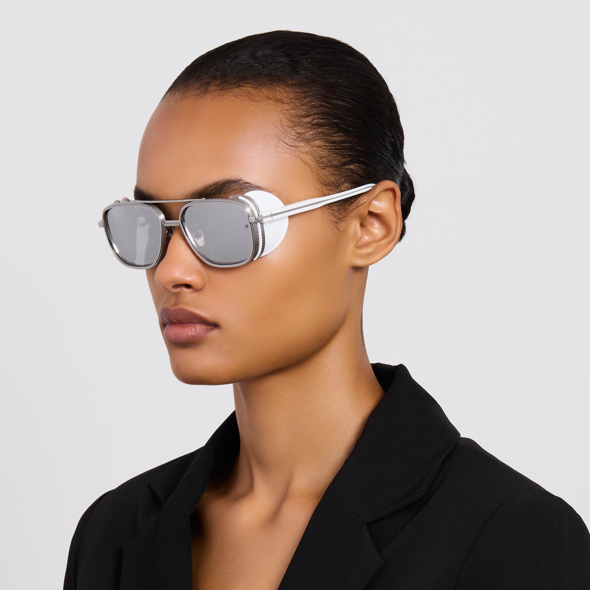 Boyd Explorer Sunglasses in 22K White Gold and Platinum - LINDA FARROW - Sunglasses - 